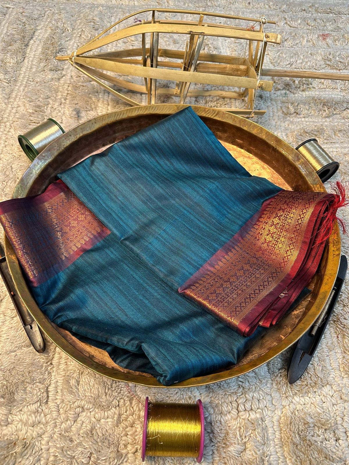 Soft Cotton Silk Rtique Zari Banarasi Saree