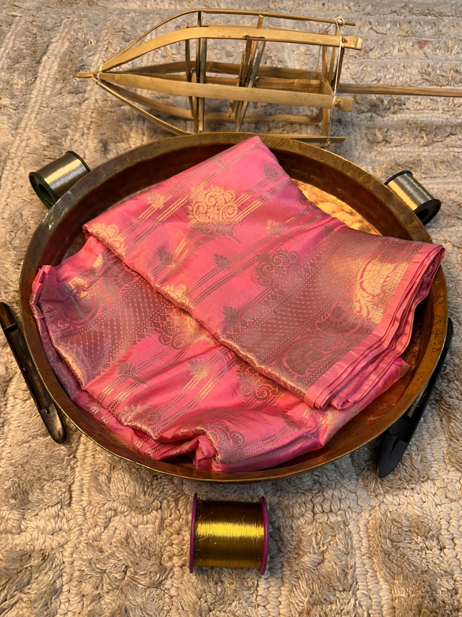 Soft Cotton Silk Rtique Zari Banarasi Saree