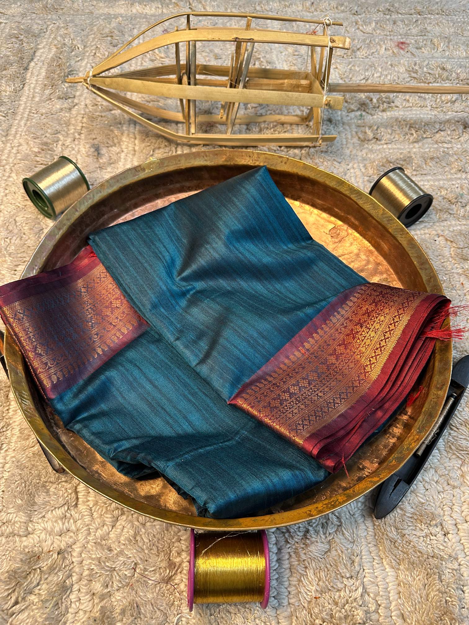 Soft Cotton Silk Rtique Zari Banarasi Saree
