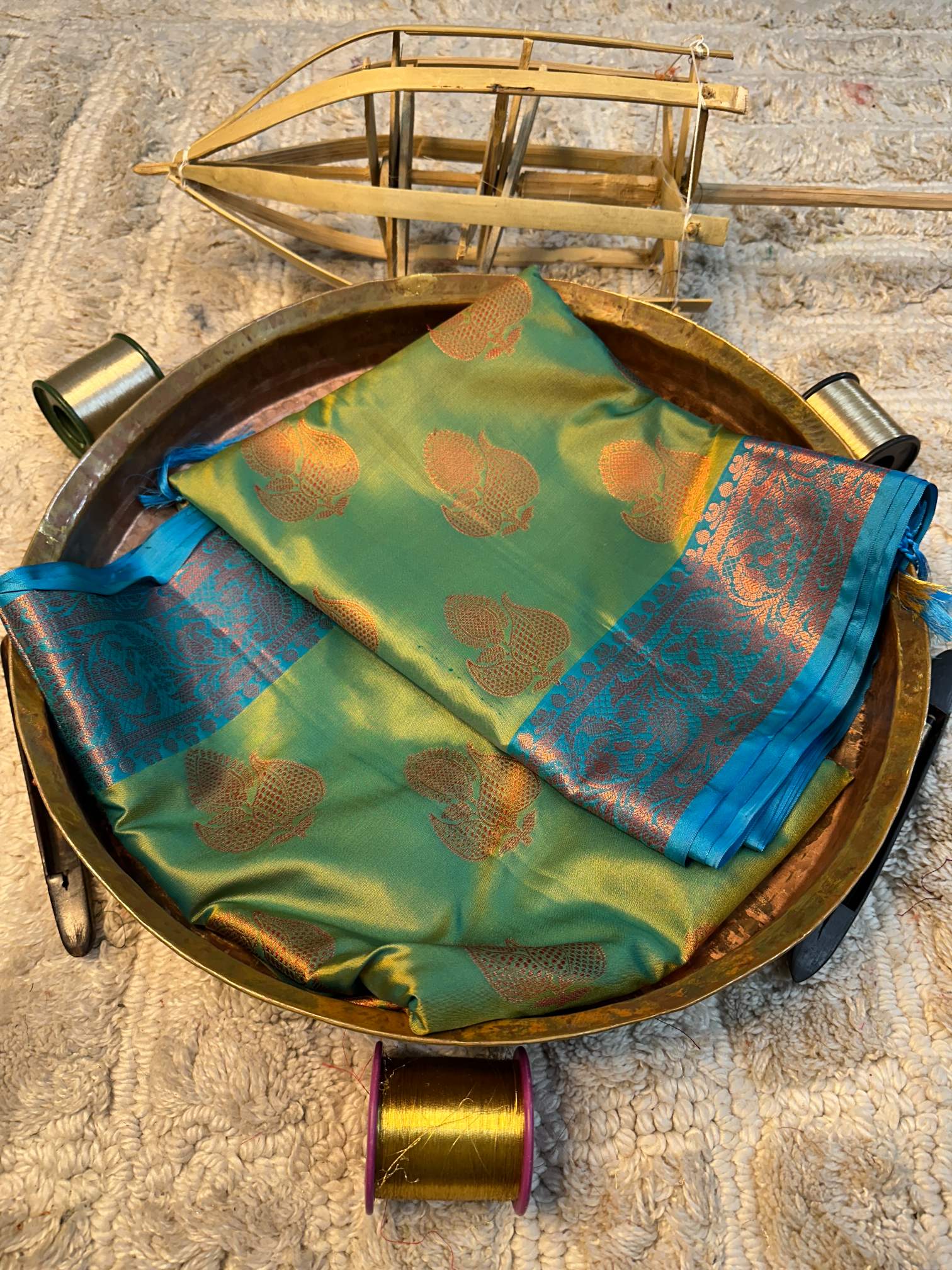 Soft Cotton Silk Rtique Zari Banarasi Saree