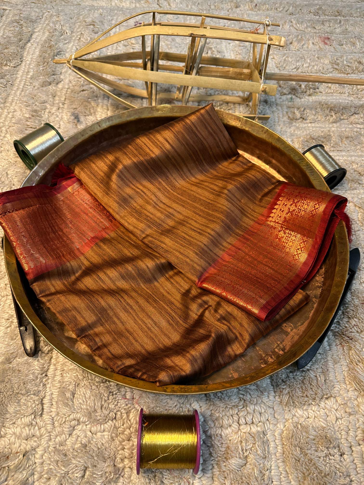 Soft Cotton Silk Rtique Zari Banarasi Saree