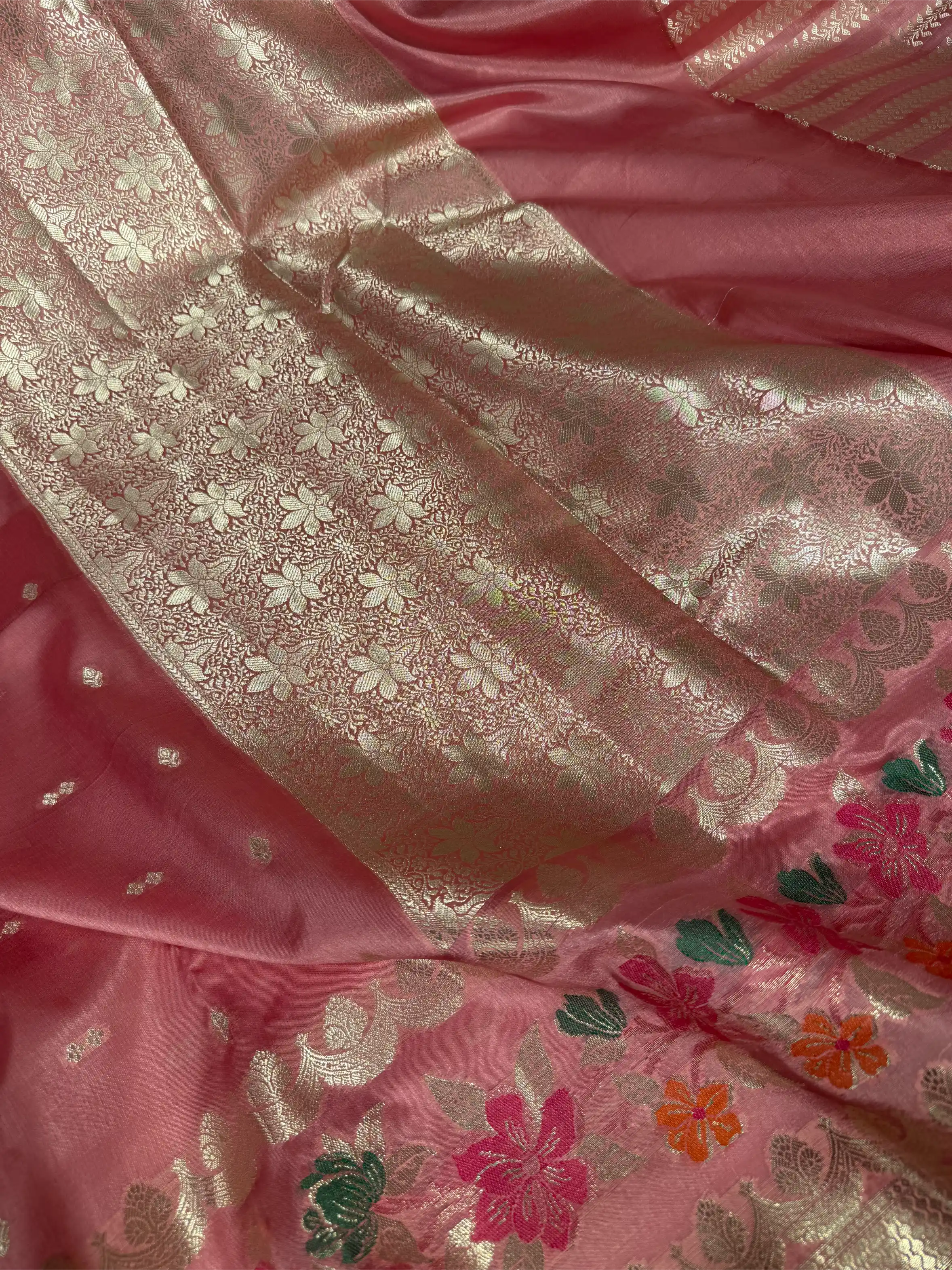 Light Mauve Raw Dupion Silk Contemporary Banarasi Saree