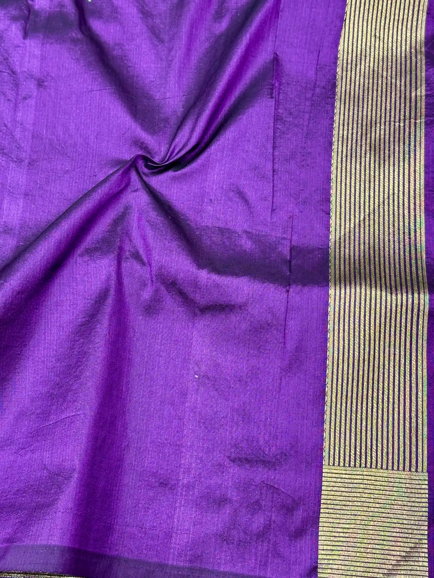 Light Purple Floral Embossed Pure Katan Silk Banarasi Saree