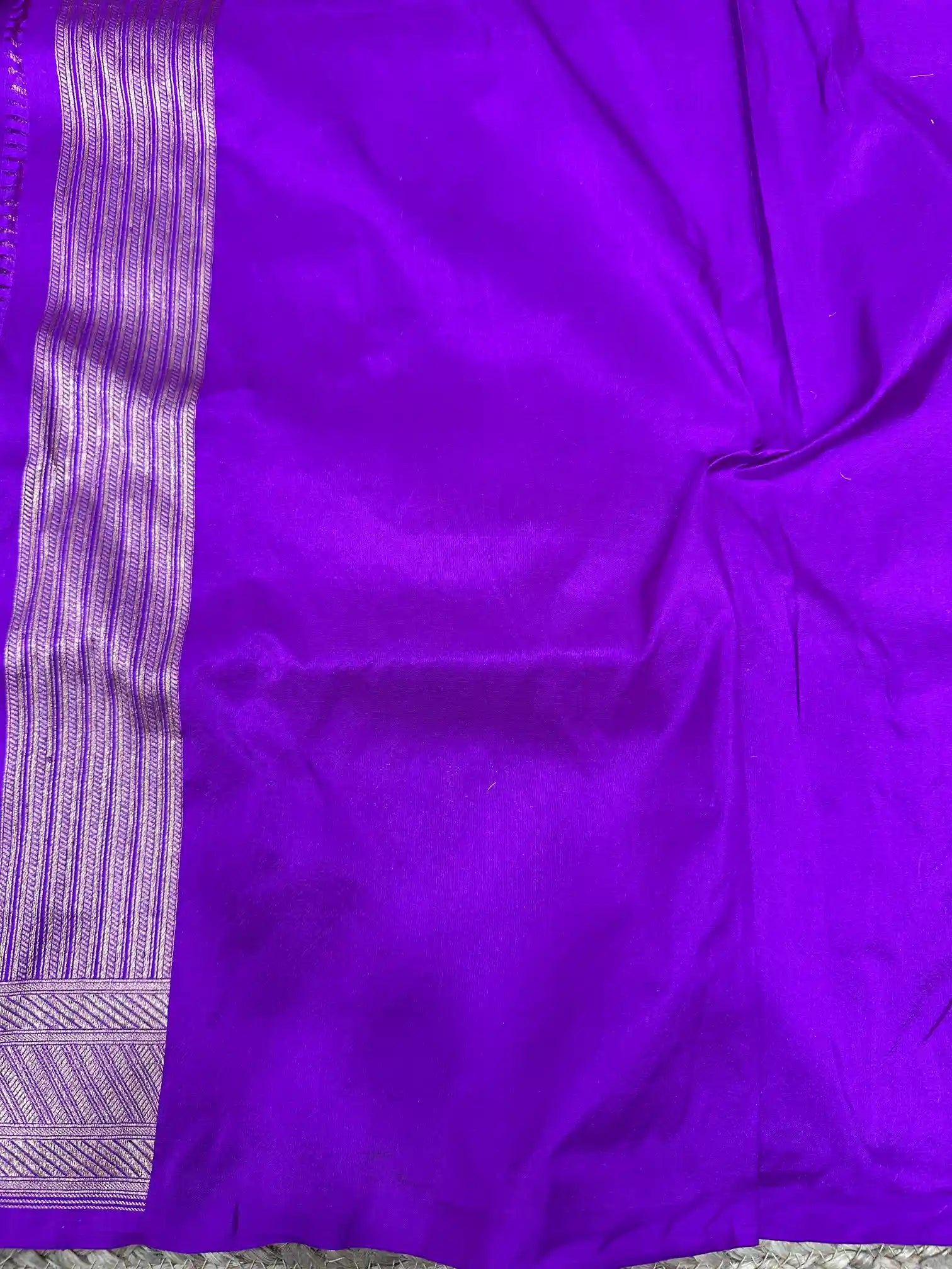 Light Purple Meenakari Pure Katan Silk Banarasi Saree