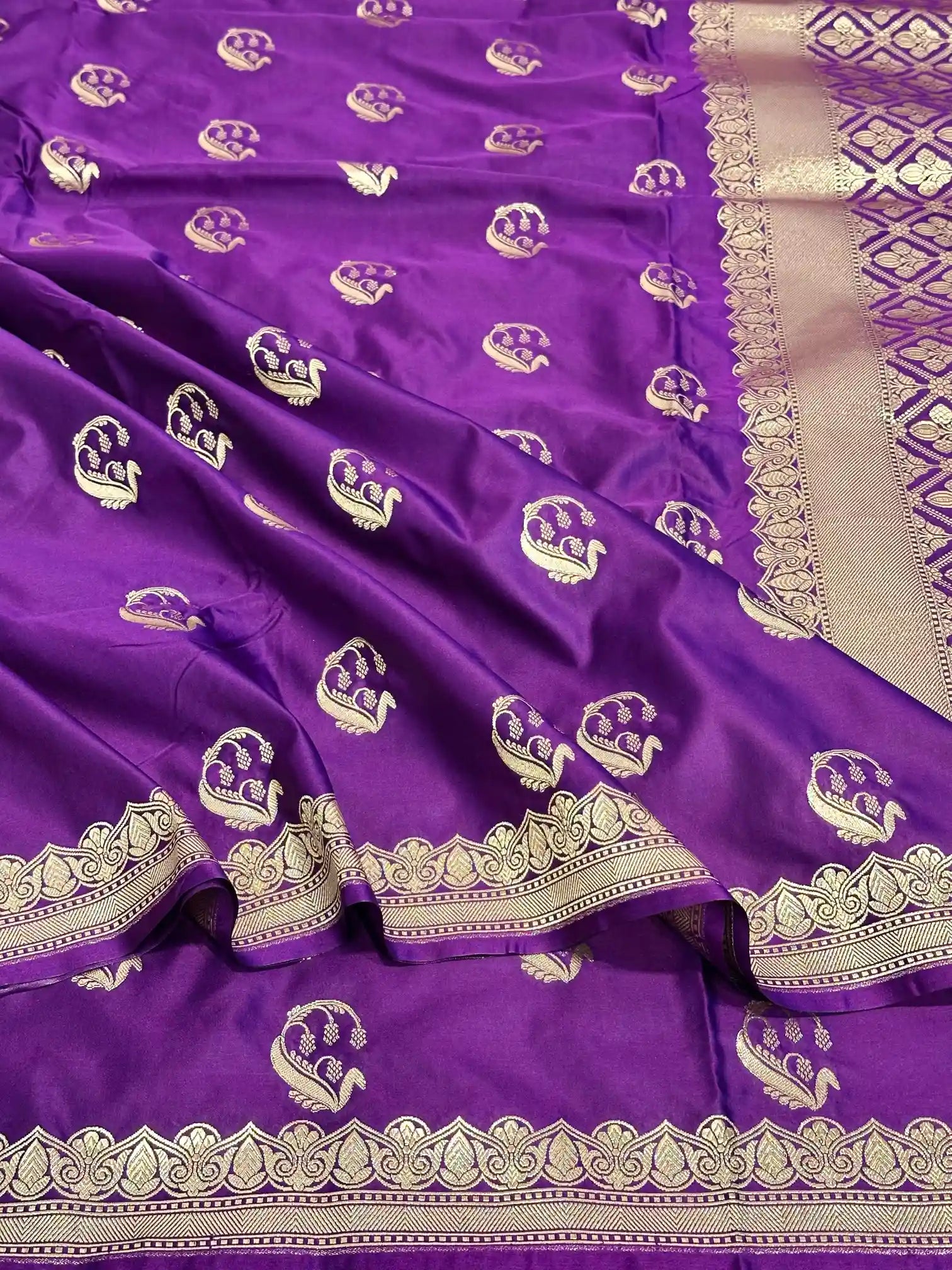 Light Purple Traditional Weave Mashru Katan Saree