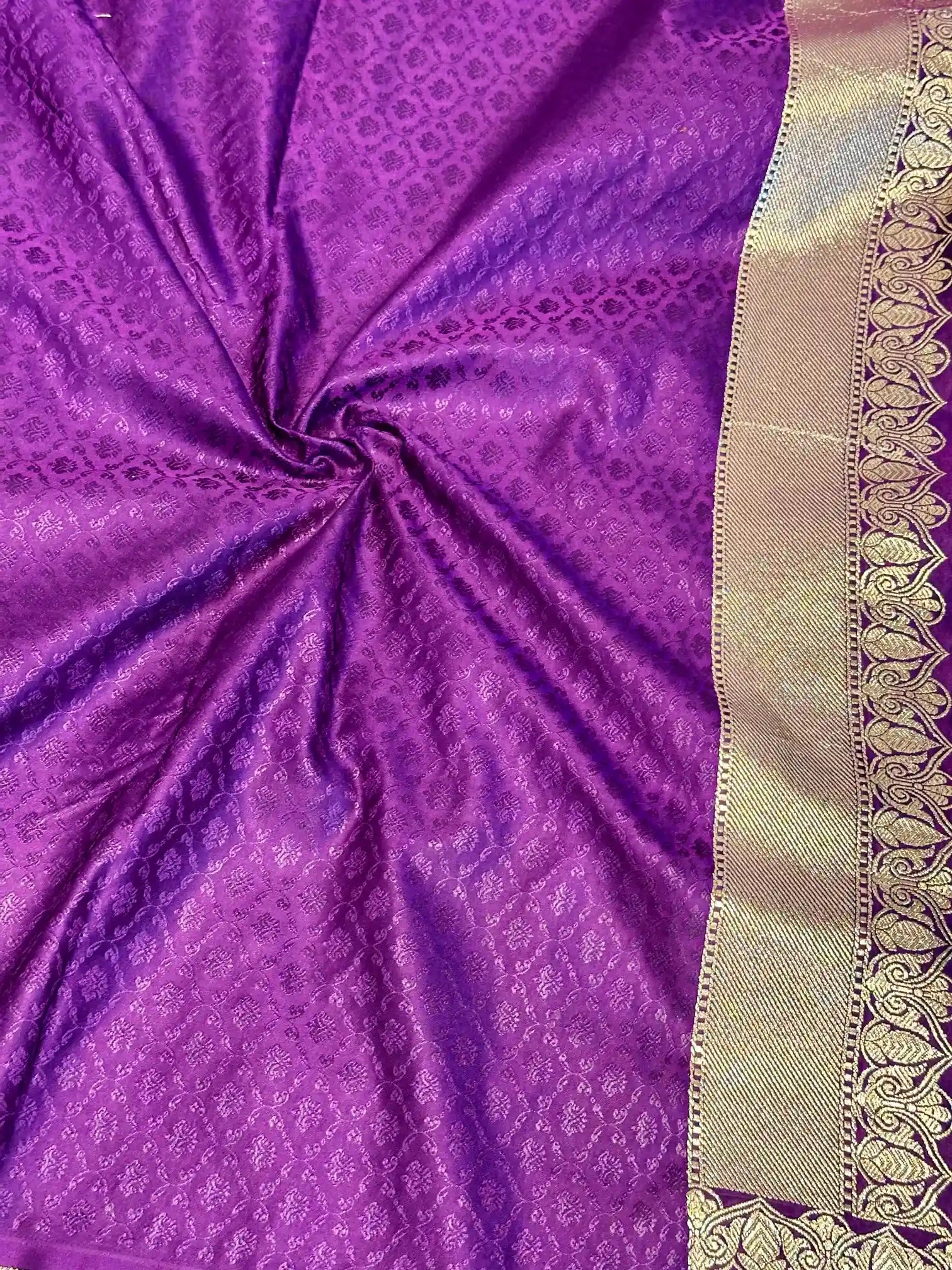 Light Purple Traditional Weave Mashru Katan Saree