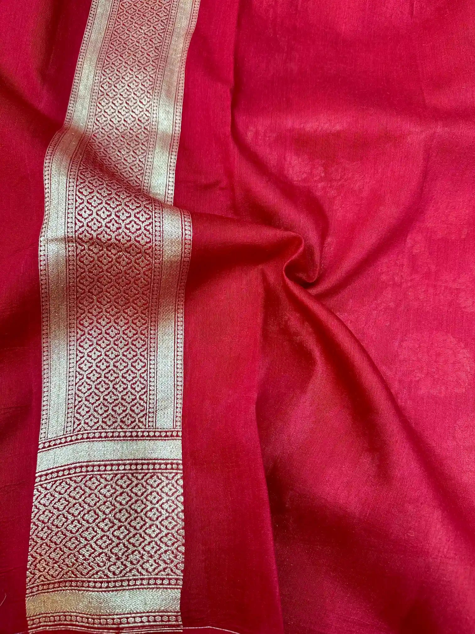 Light Maroon Floral Munga Silk Banarasi Saree