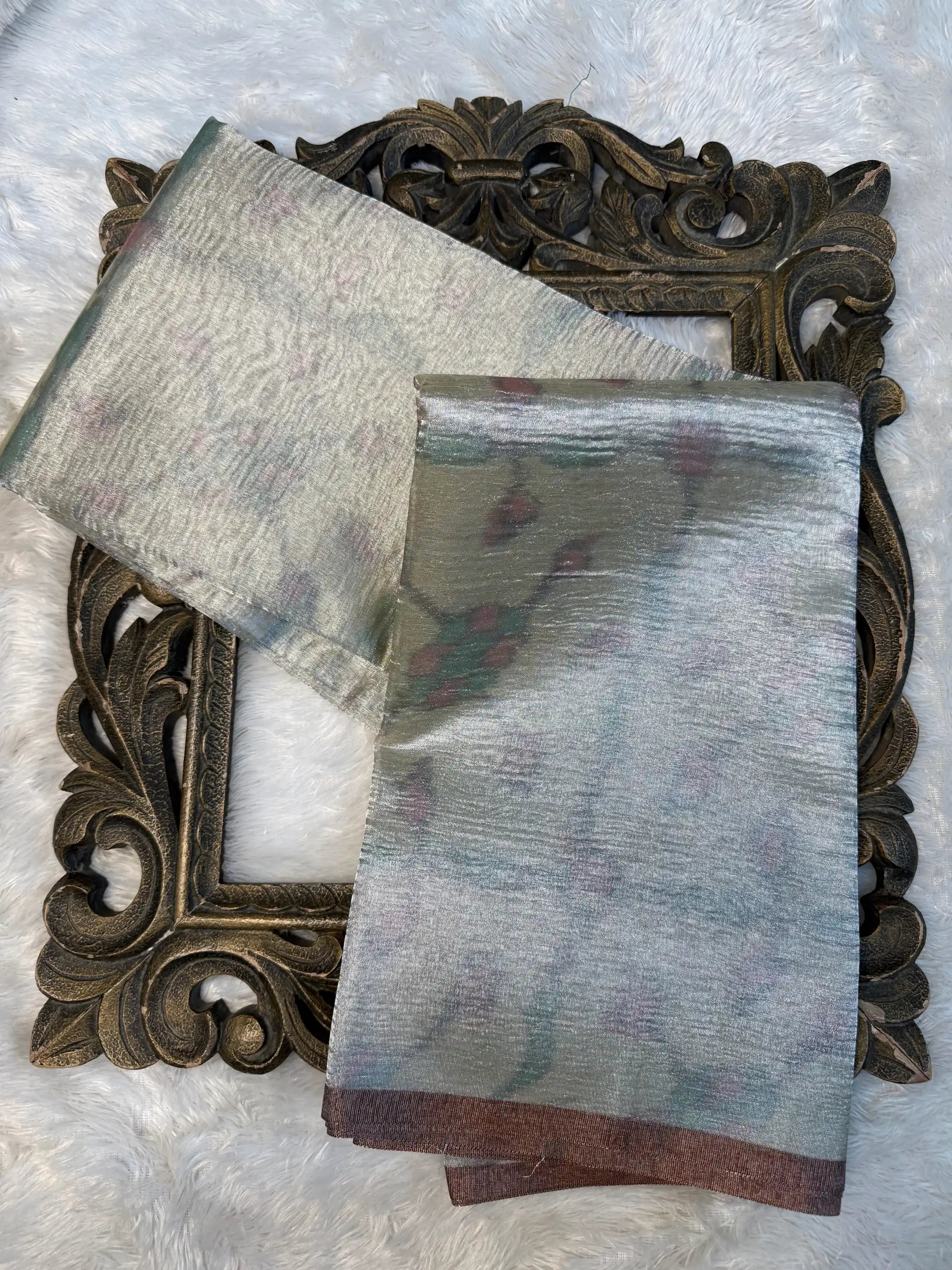 Contemporary Weave Kora Tissue Silk Banarasi Saree