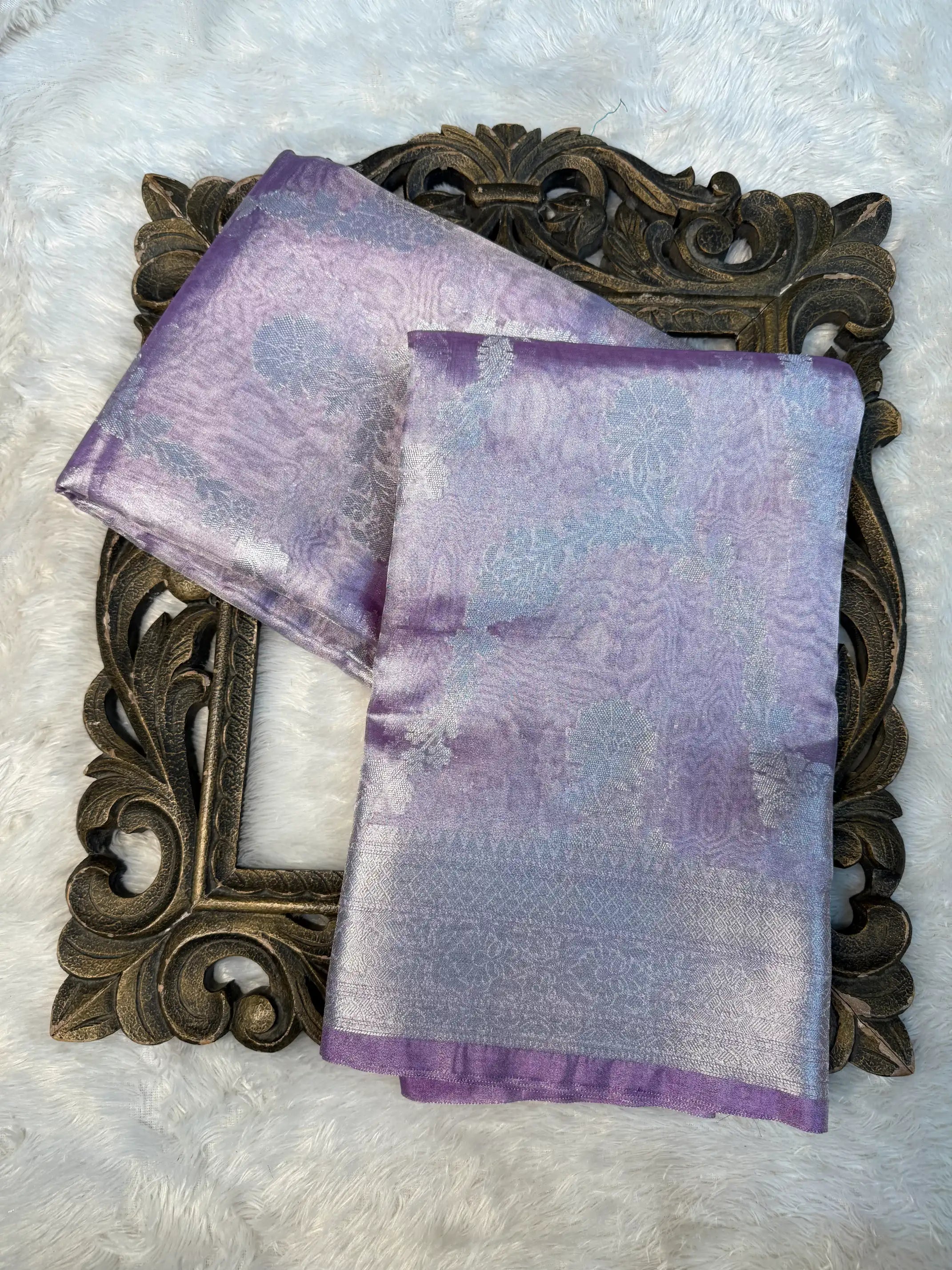 Contemporary Weave Kora Tissue Silk Banarasi Saree