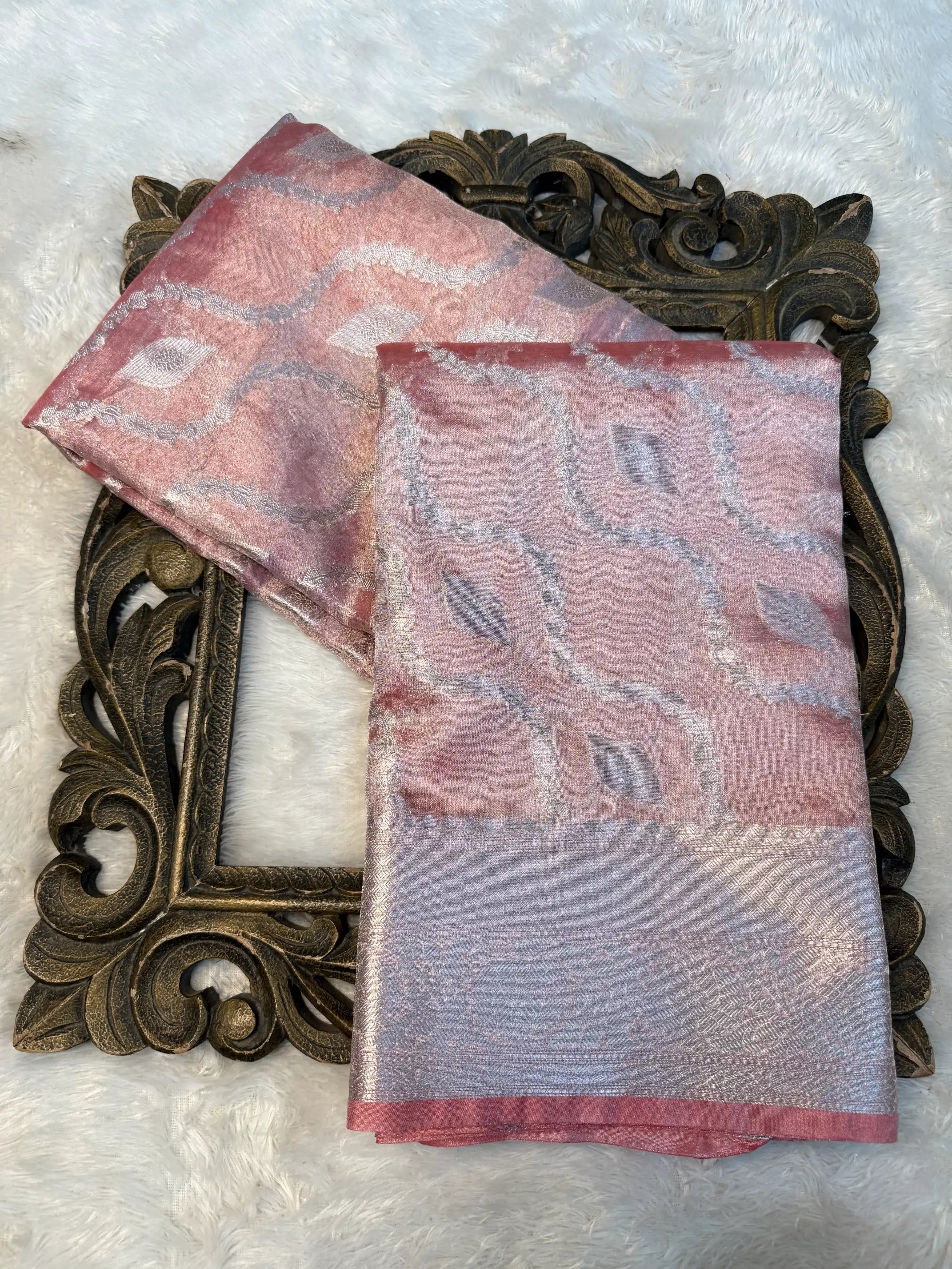 Contemporary Weave Kora Tissue Silk Banarasi Saree