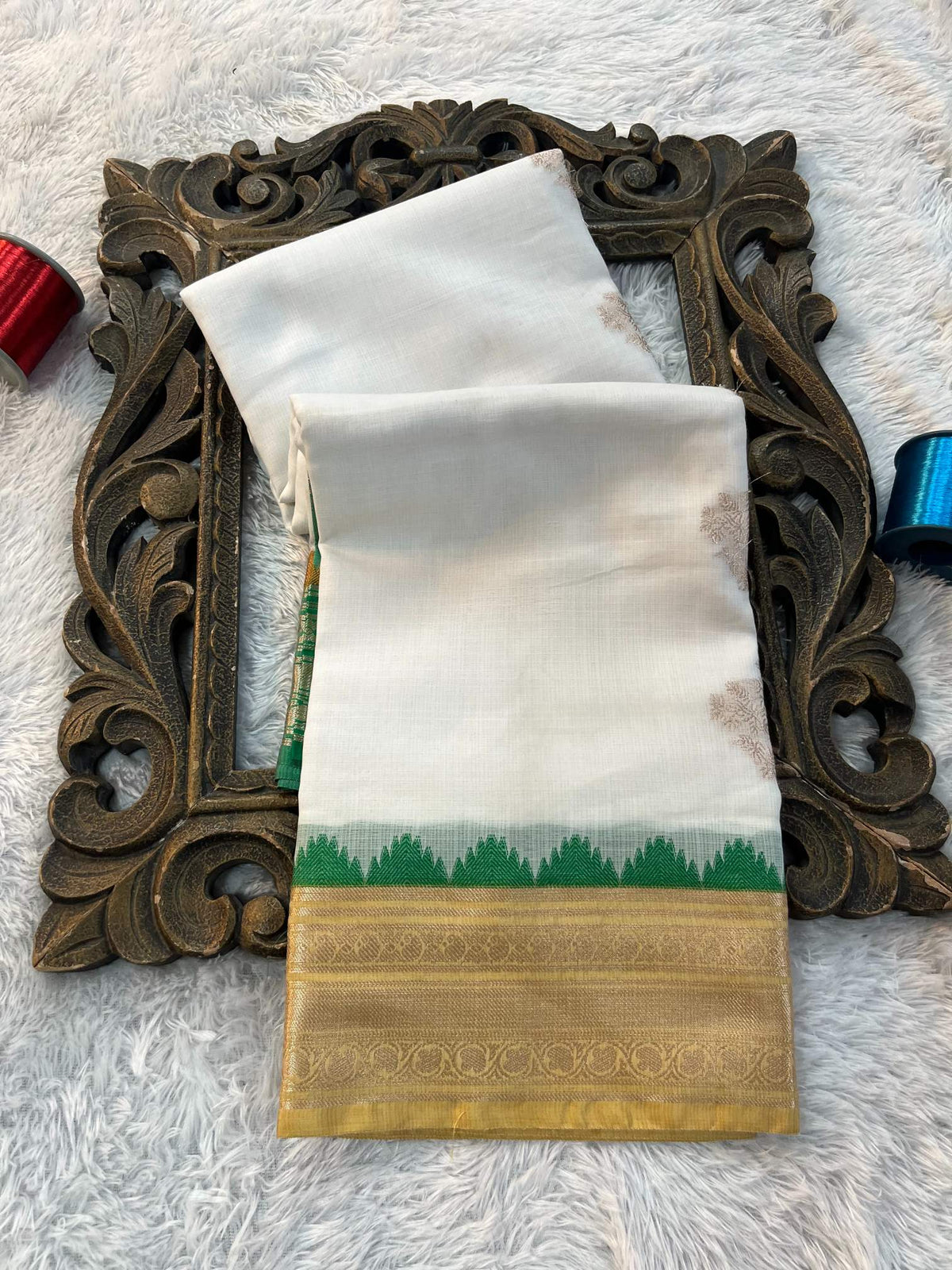 Soft Cotton Silk Rtique Zari Banarasi Saree