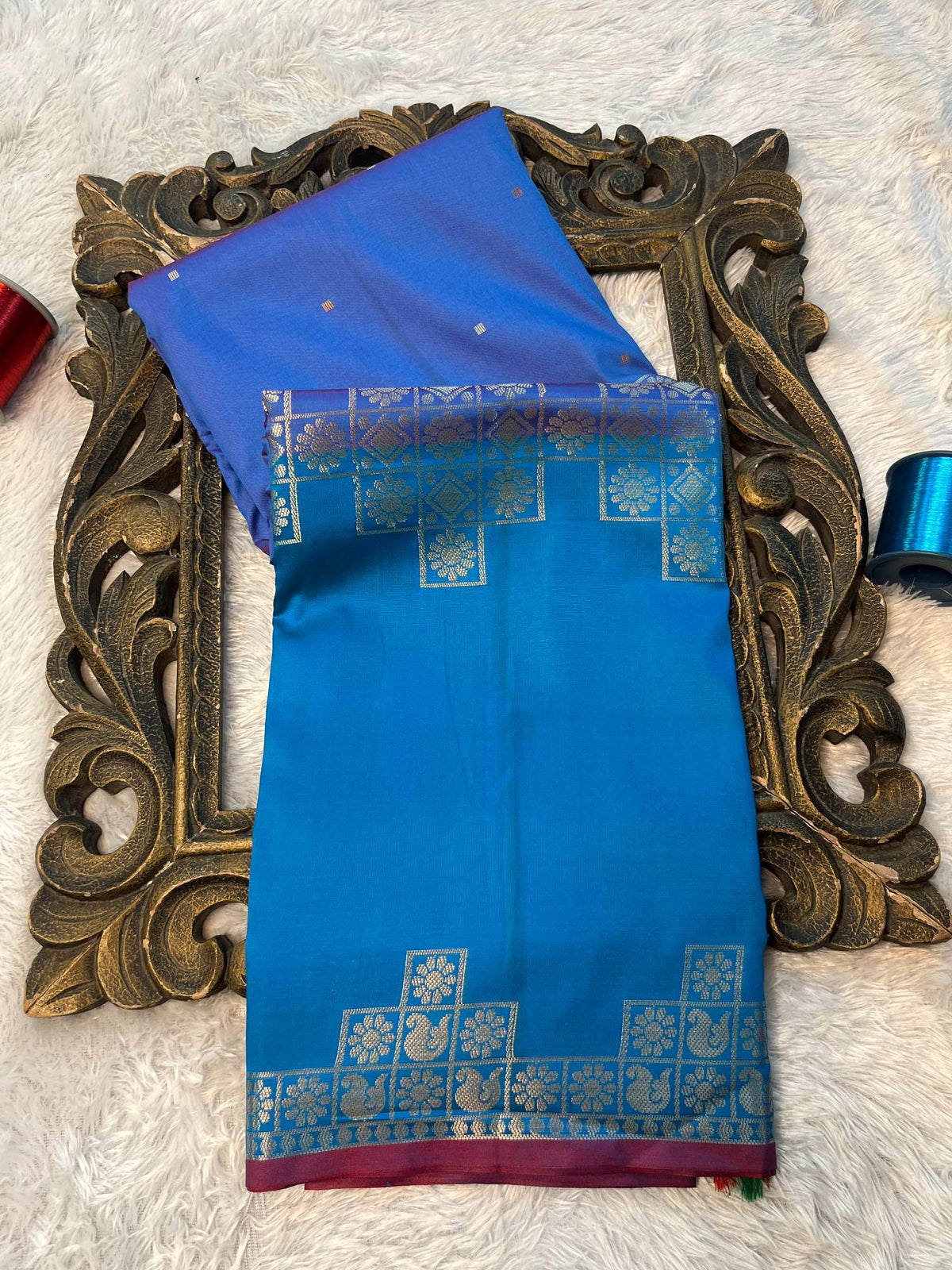Soft Cotton Silk Rtique Zari Banarasi Saree