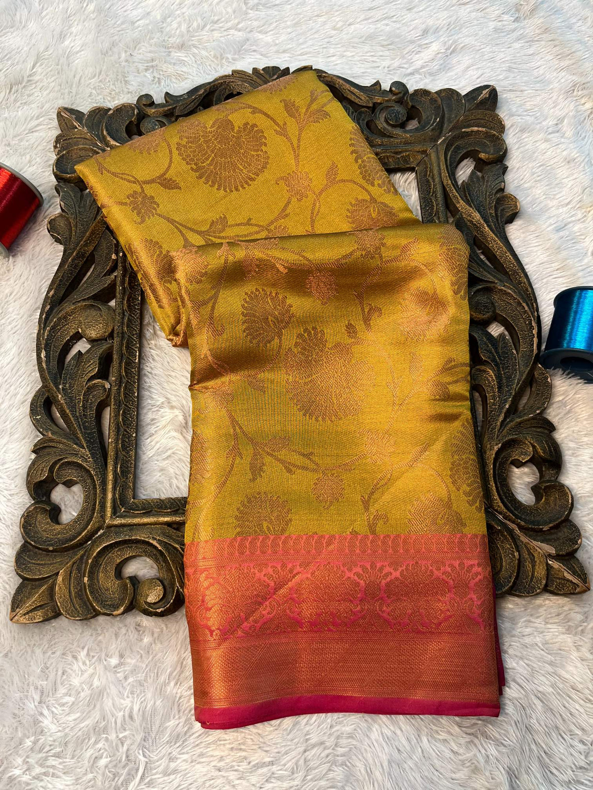 Eccentric zari weave Softsilk Banarasi Saree