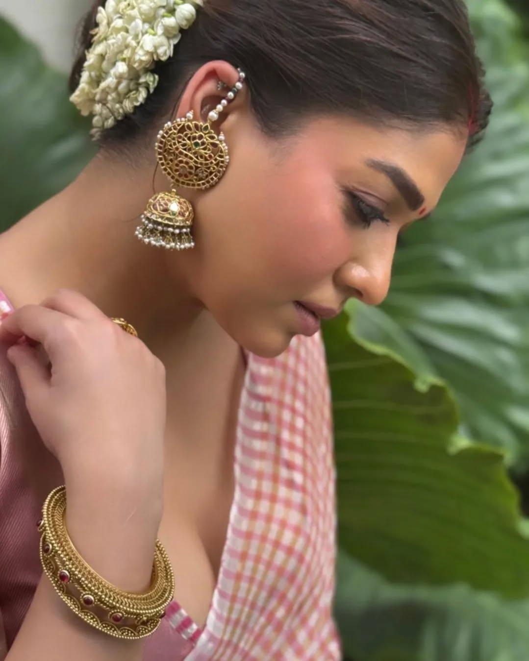 Nayanthara Ma’am Inspired Softsilk Checkered Weave Banarasi Saree