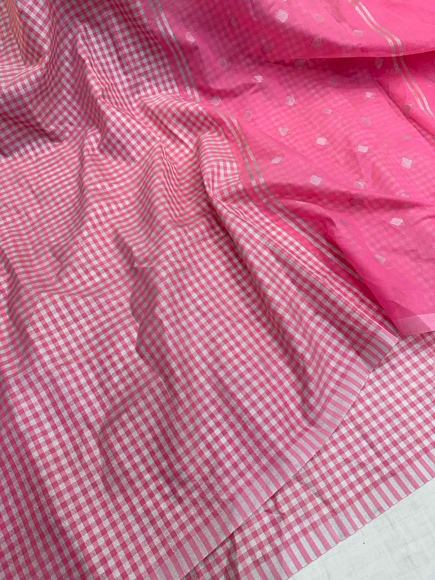 Nayanthara Ma’am Inspired Softsilk Checkered Weave Banarasi Saree