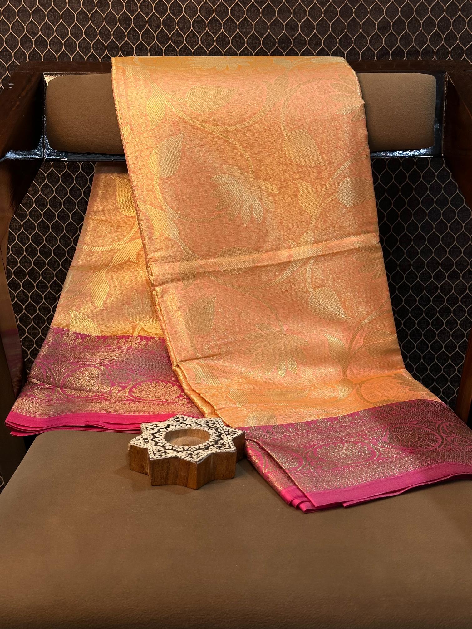 Eccentric zari weave Softsilk Banarasi saree