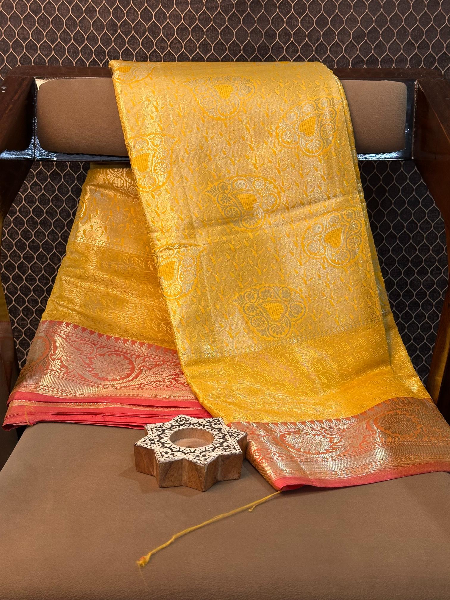 Eccentric zari weave Softsilk Banarasi saree