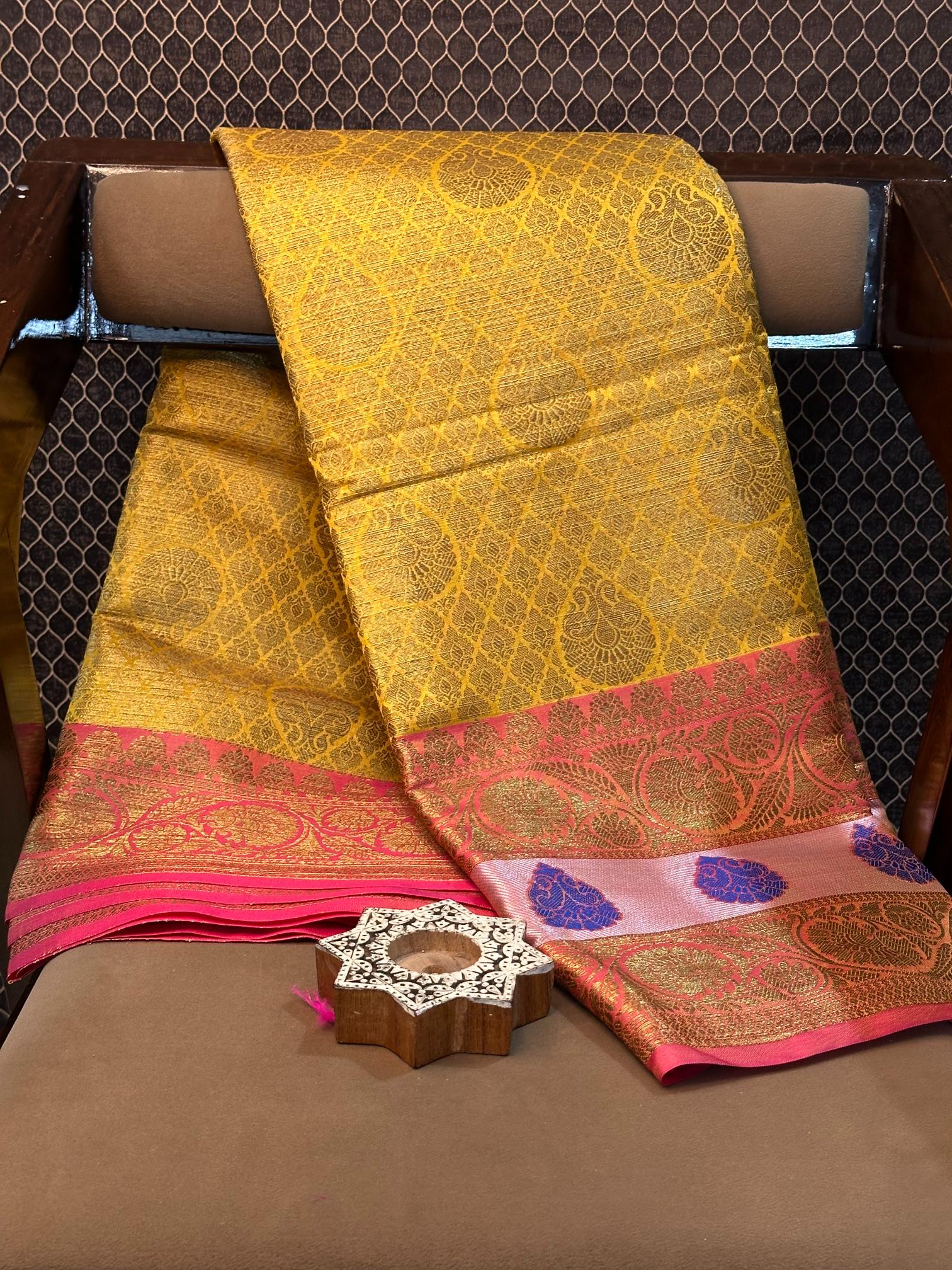 Eccentric zari weave Softsilk Banarasi saree