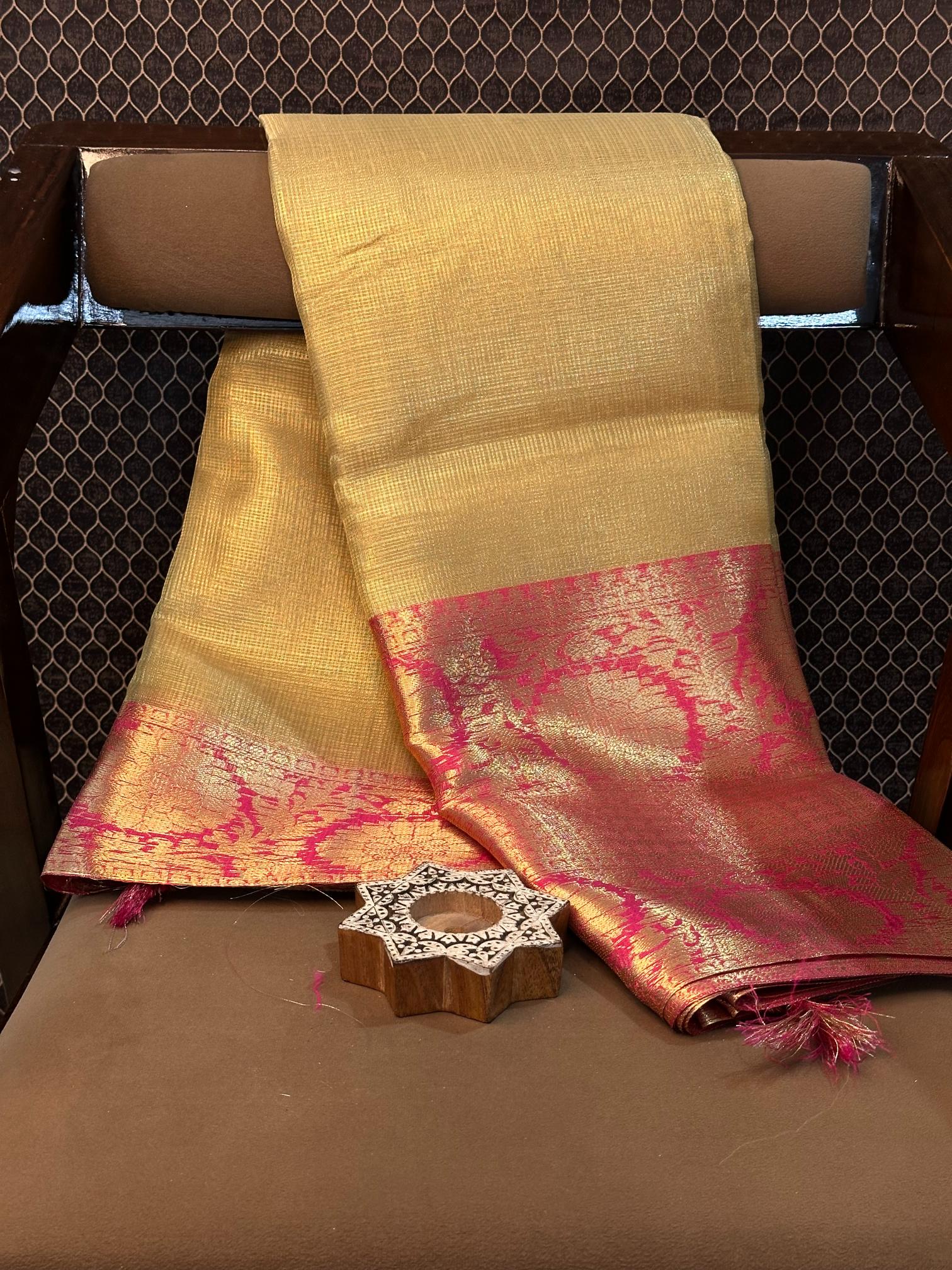 Eccentric Zari Weave Softsilk Heritage Banarasi Saree