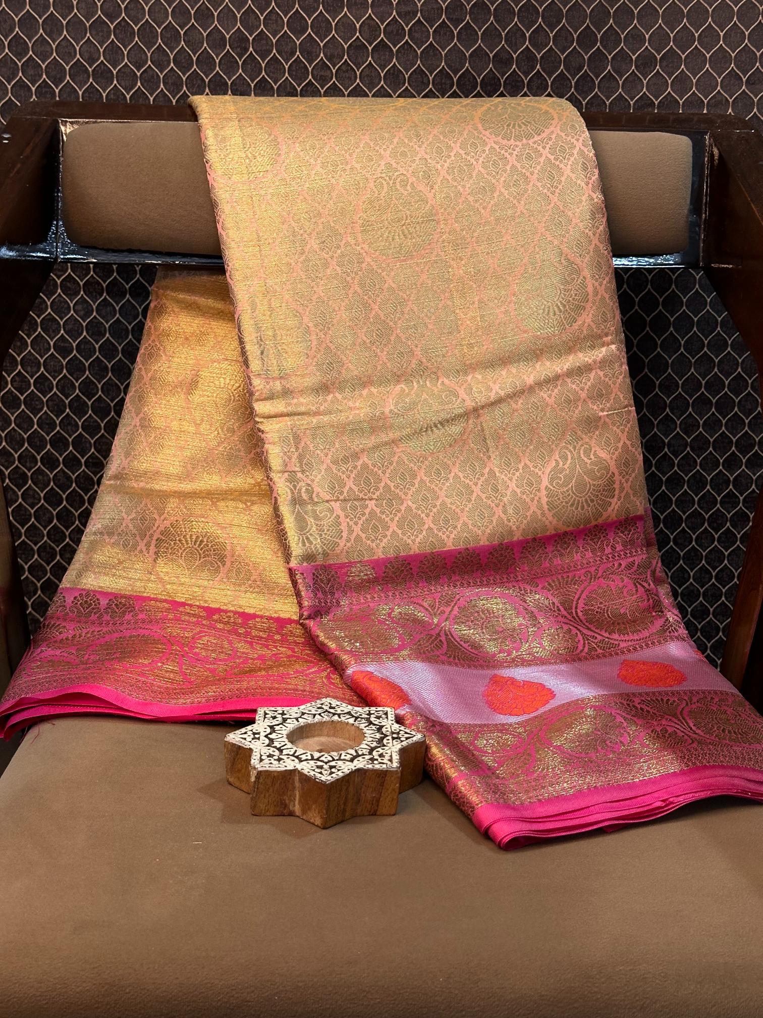 Eccentric zari weave Softsilk Banarasi saree