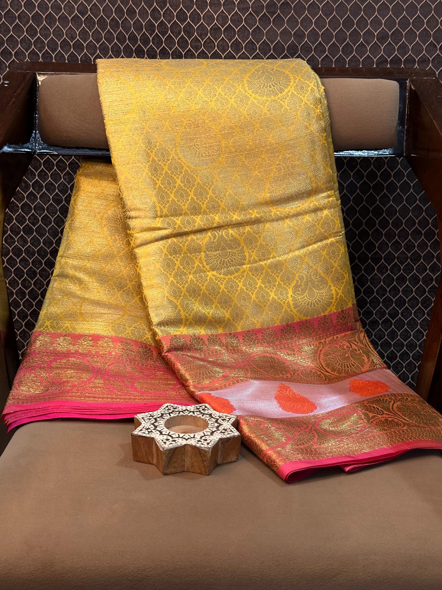 Eccentric Zari Weave Softsilk Heritage Banarasi Saree