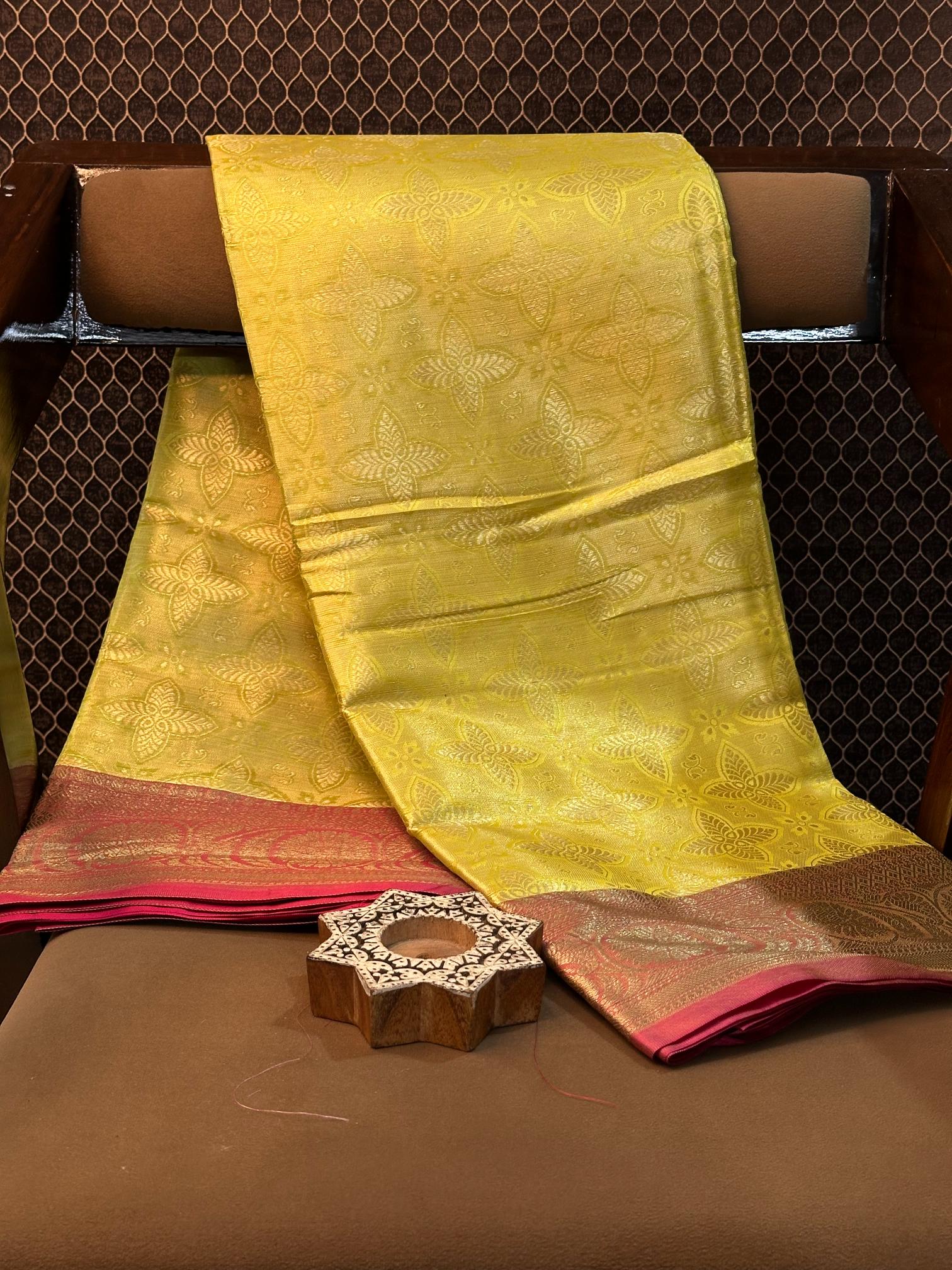 Eccentric zari weave Softsilk Banarasi saree