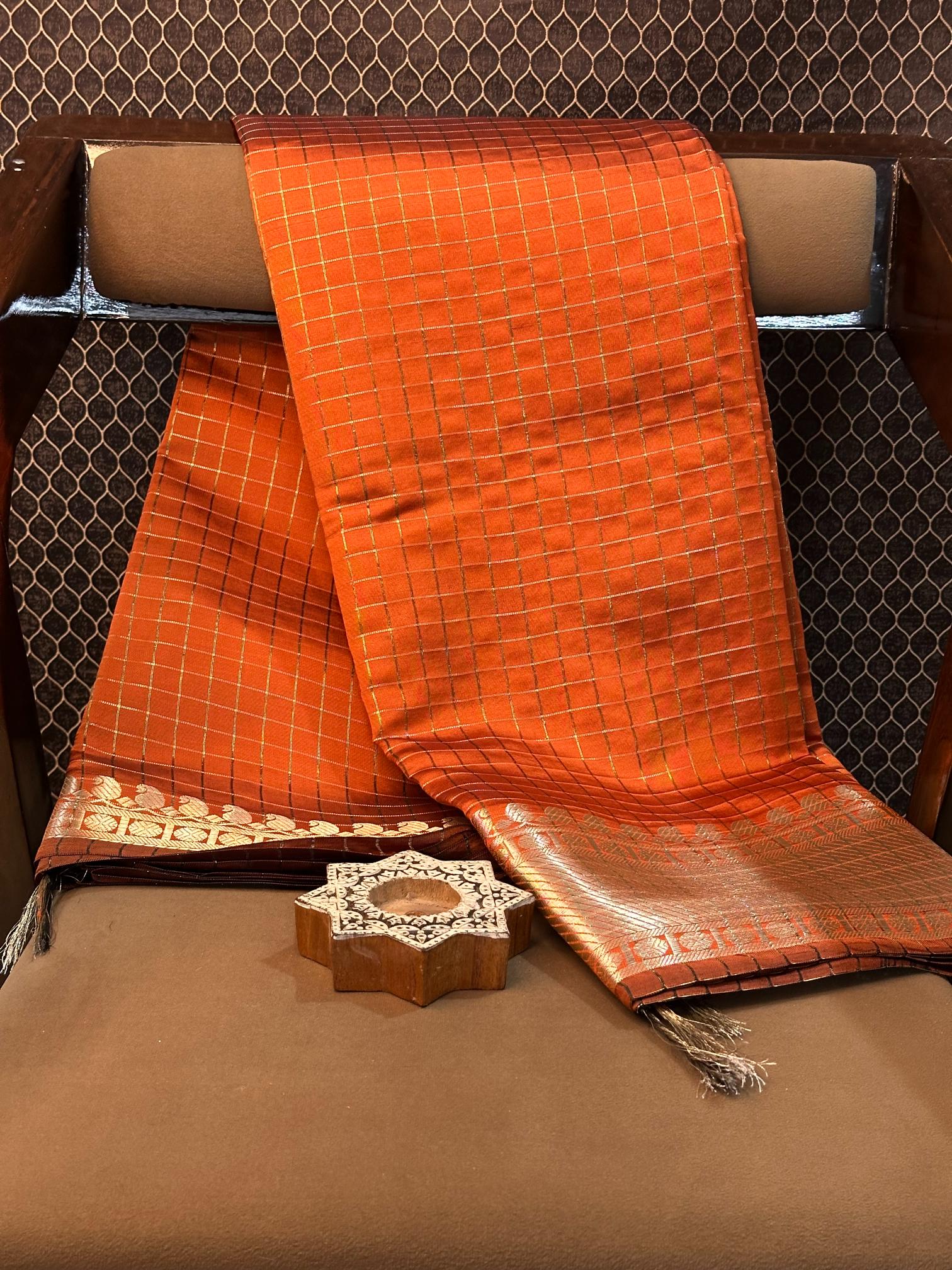 Eccentric zari weave Softsilk Banarasi saree