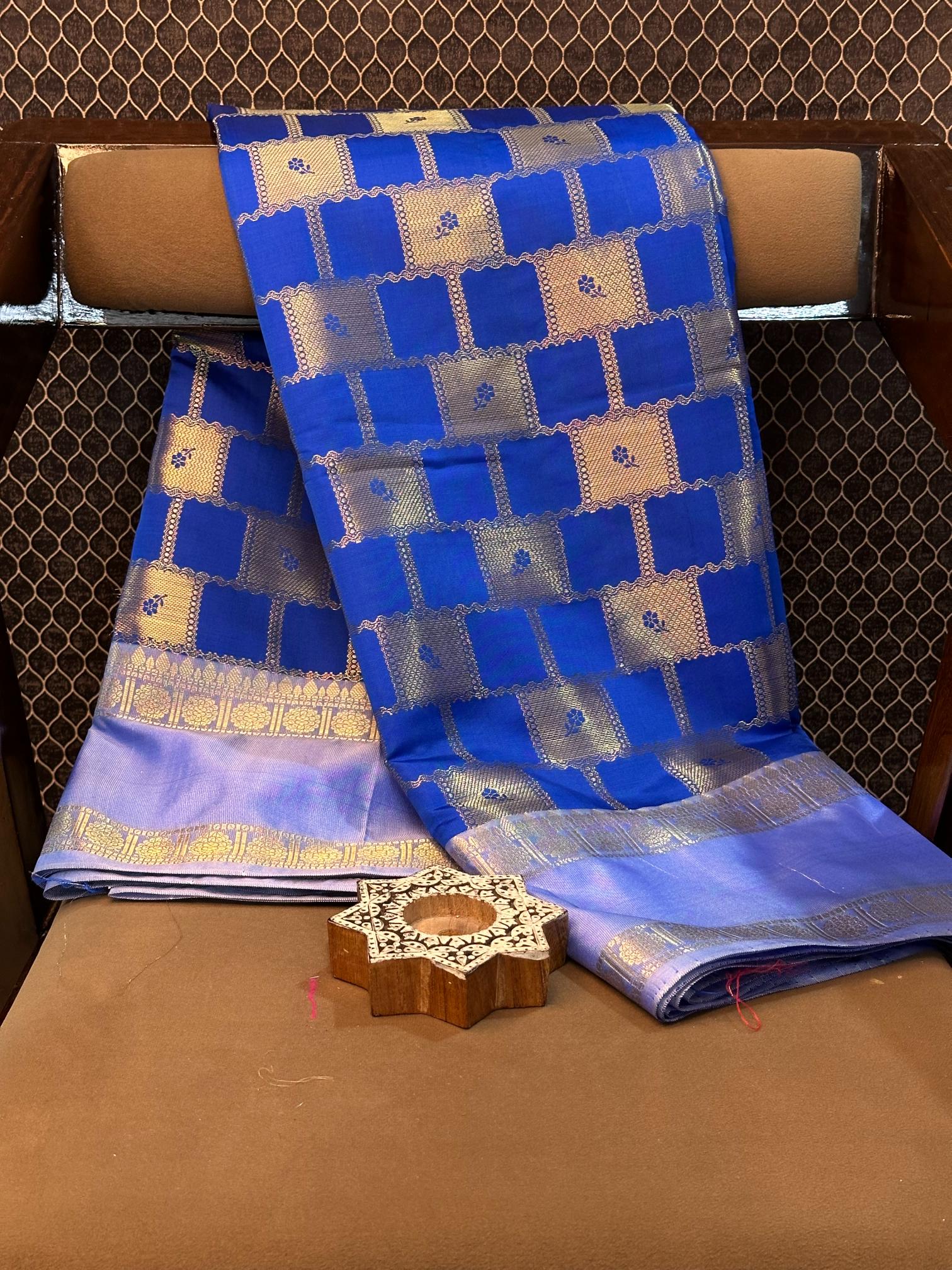 Eccentric zari weave Softsilk Banarasi saree