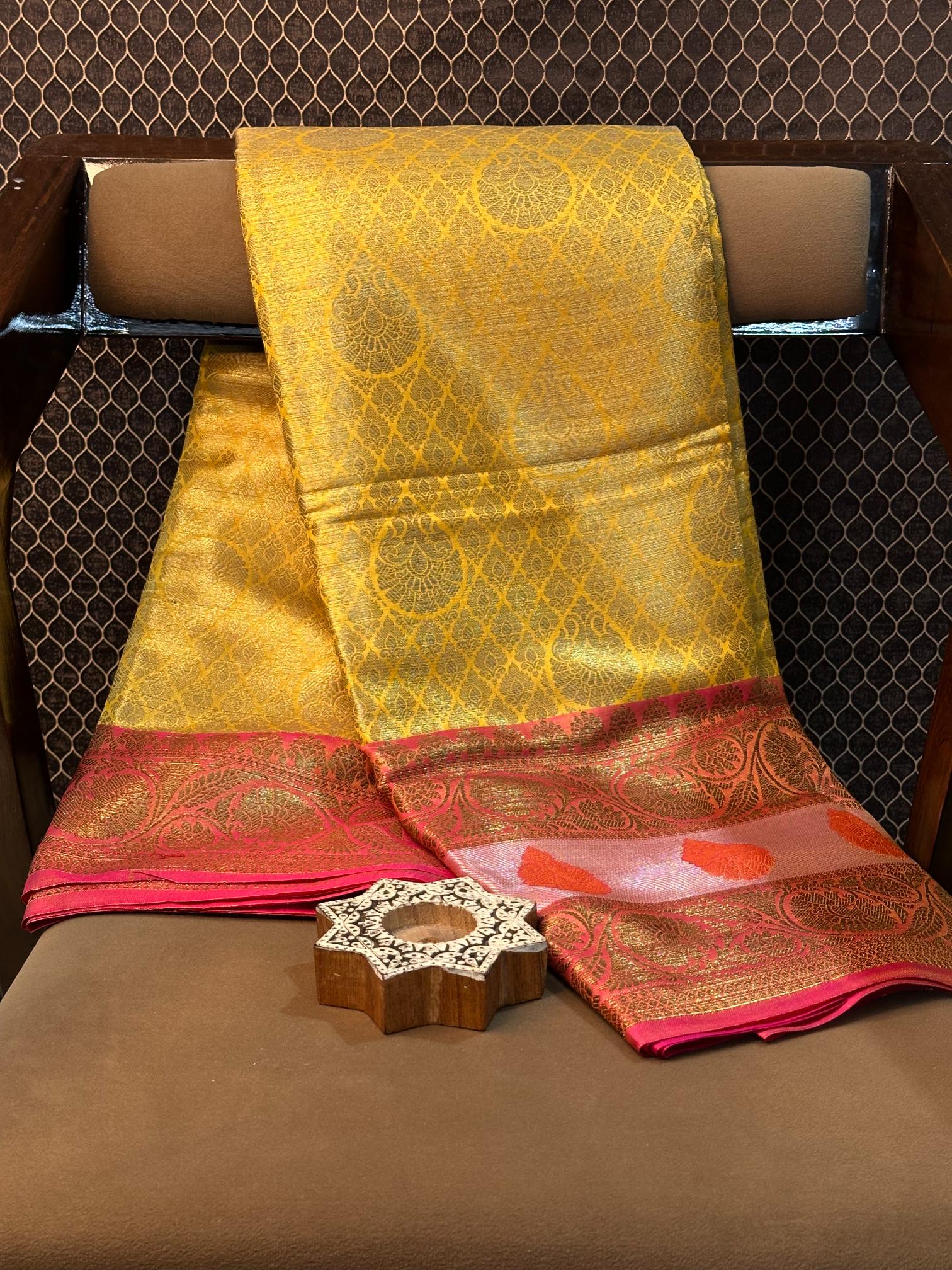 Eccentric zari weave Softsilk Banarasi saree