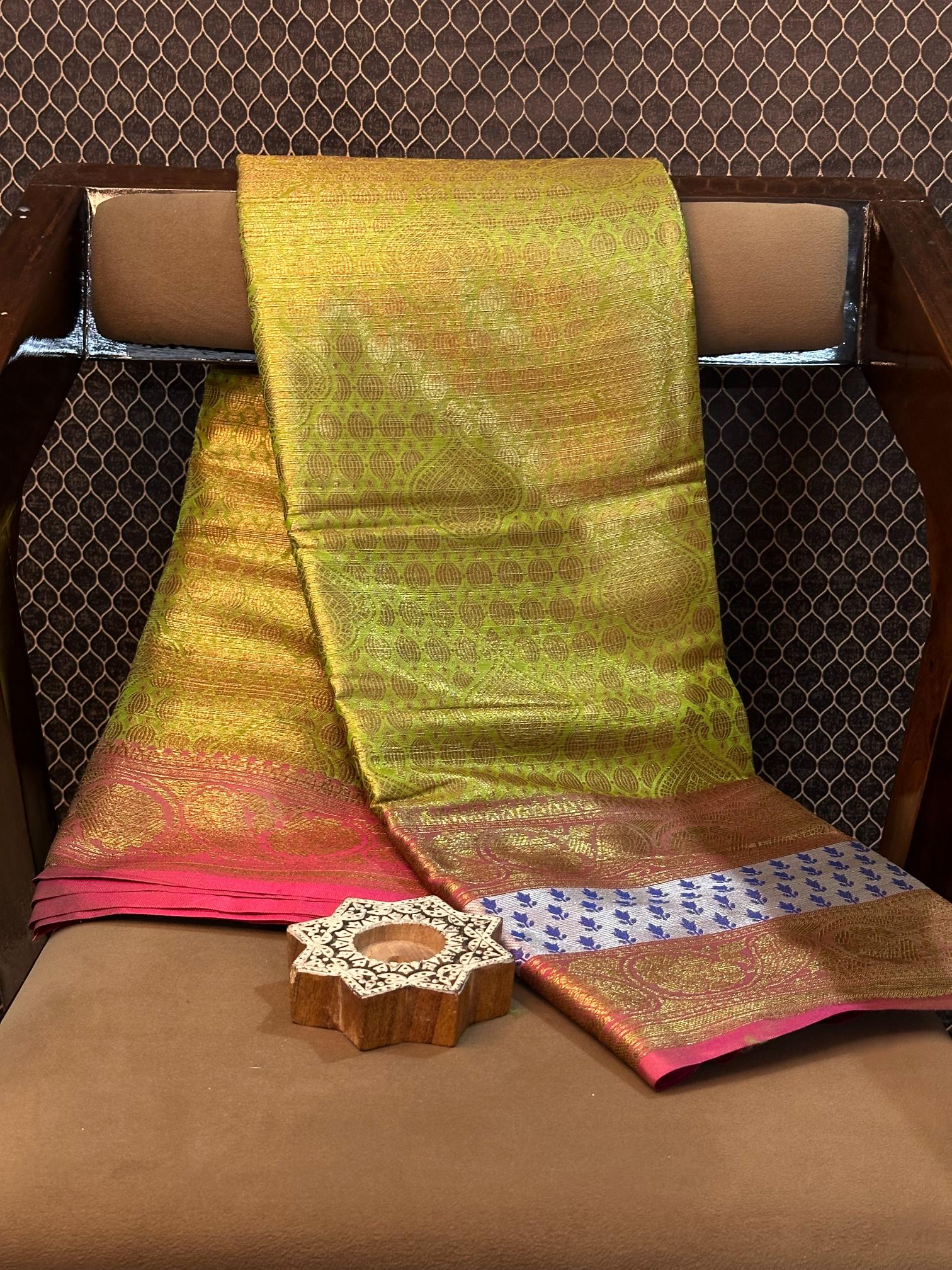 Eccentric Zari Weave Softsilk Heritage Banarasi Saree