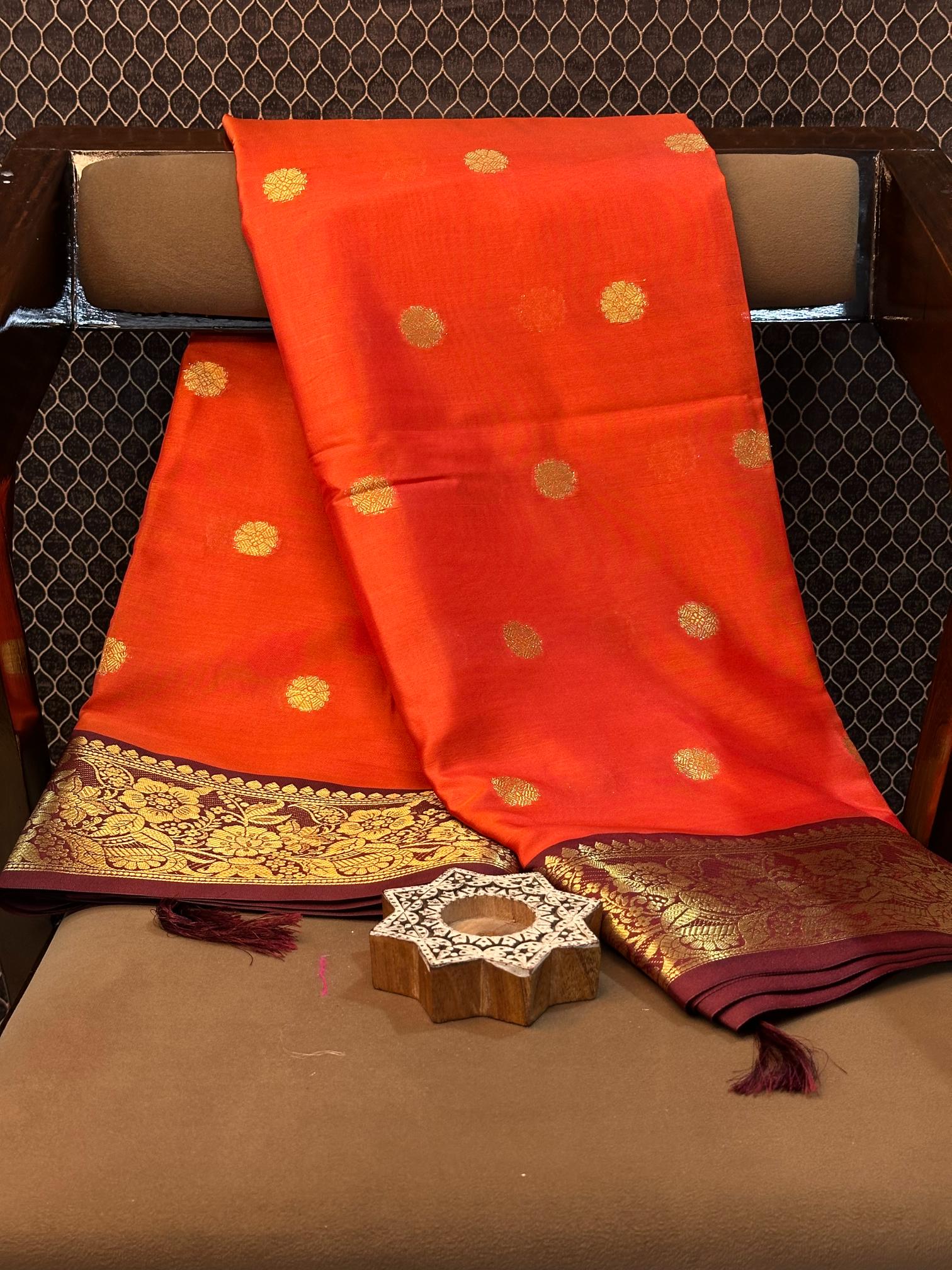 Eccentric Zari Weave Softsilk Heritage Banarasi Saree