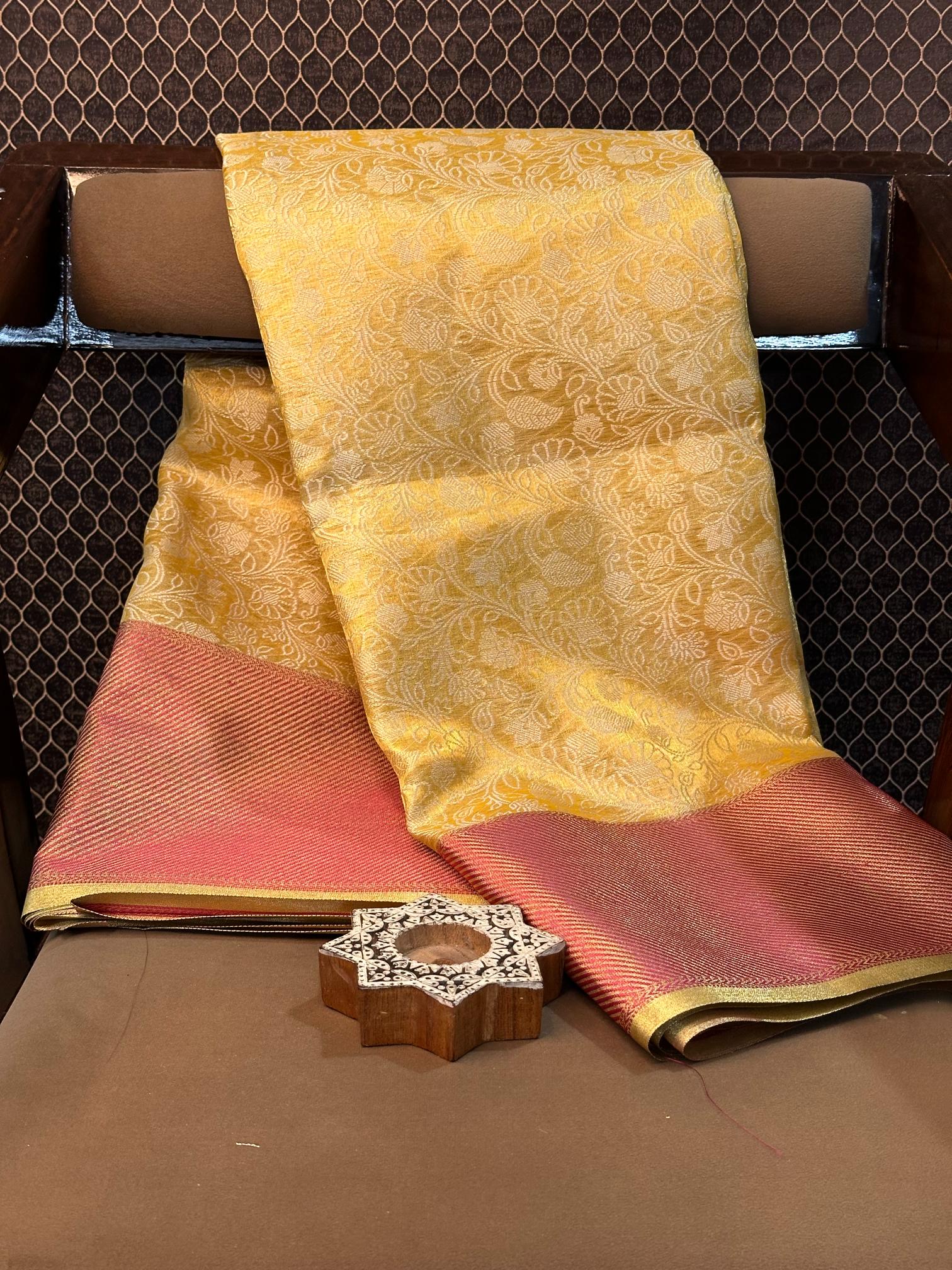 Eccentric zari weave Softsilk Banarasi saree