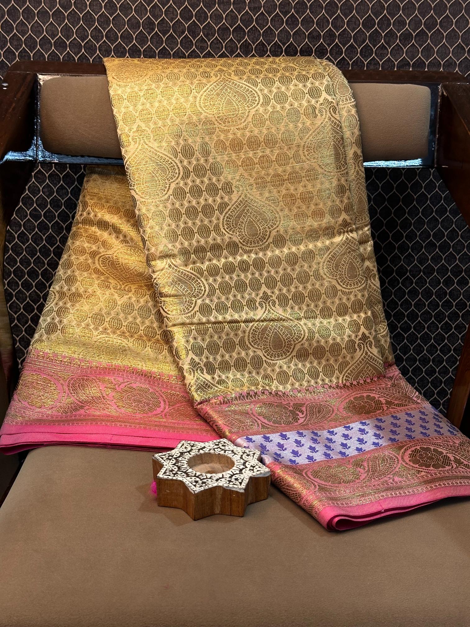 Eccentric zari weave Softsilk Banarasi saree