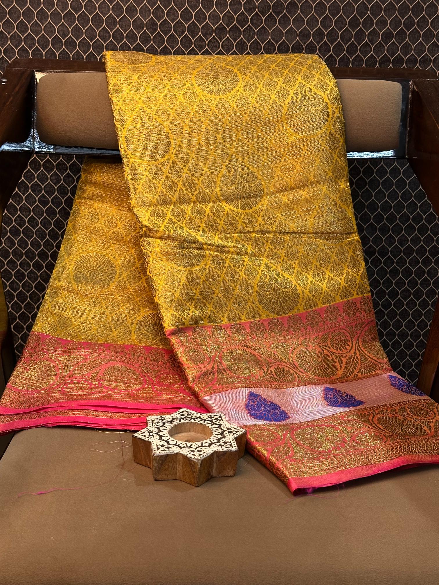 Eccentric zari weave Softsilk Banarasi saree
