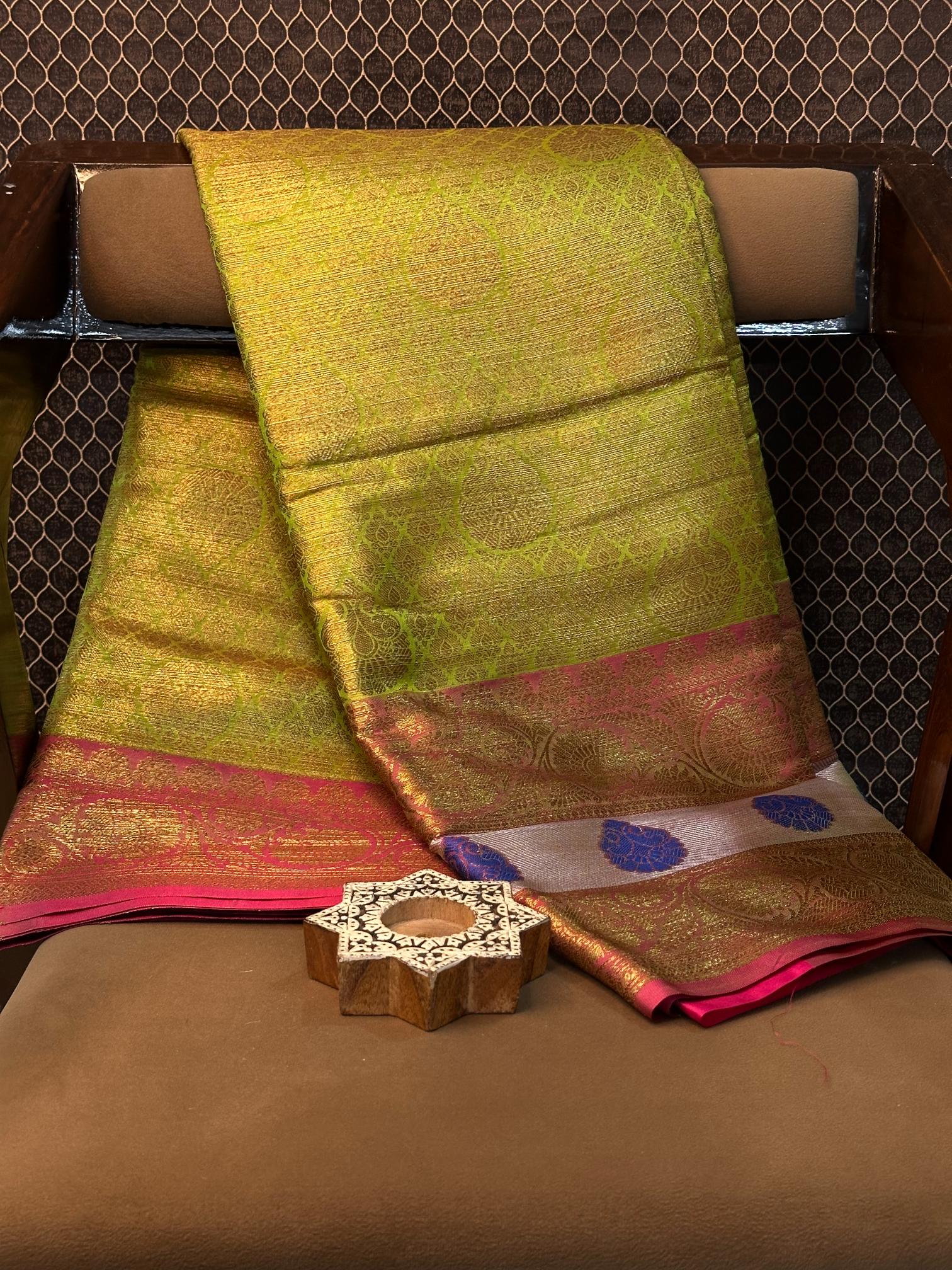 Eccentric zari weave Softsilk Banarasi saree