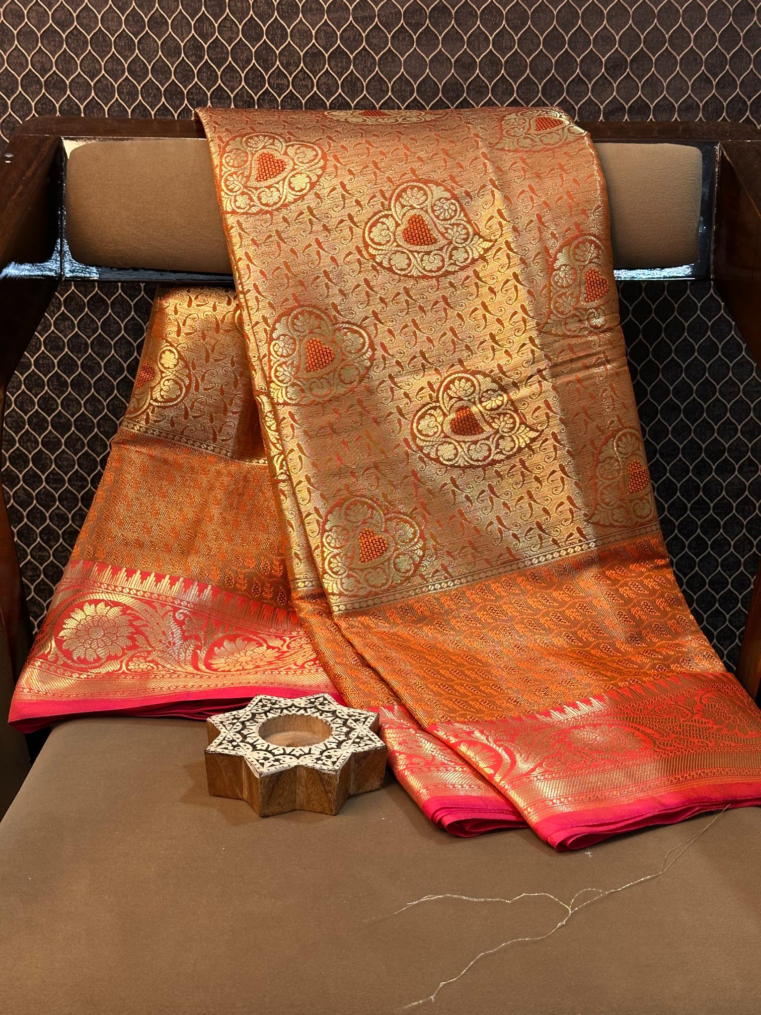 Eccentric zari weave Softsilk Banarasi saree