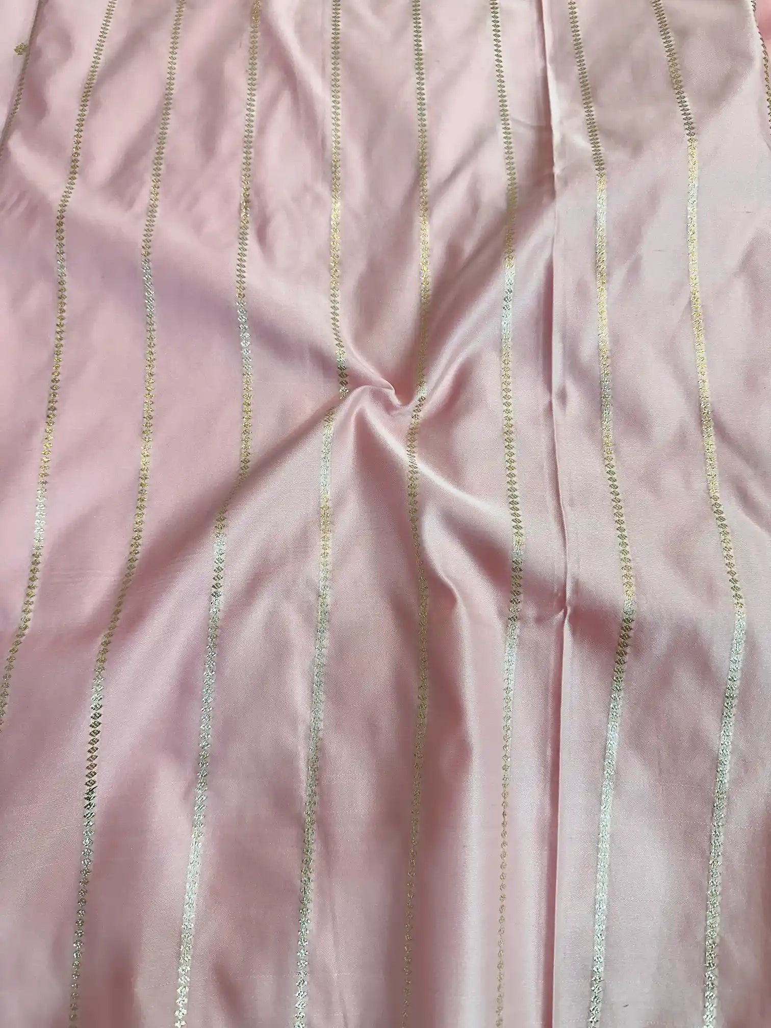 Pale Pink Premium Mashru Katan Silk Banarasi Saree