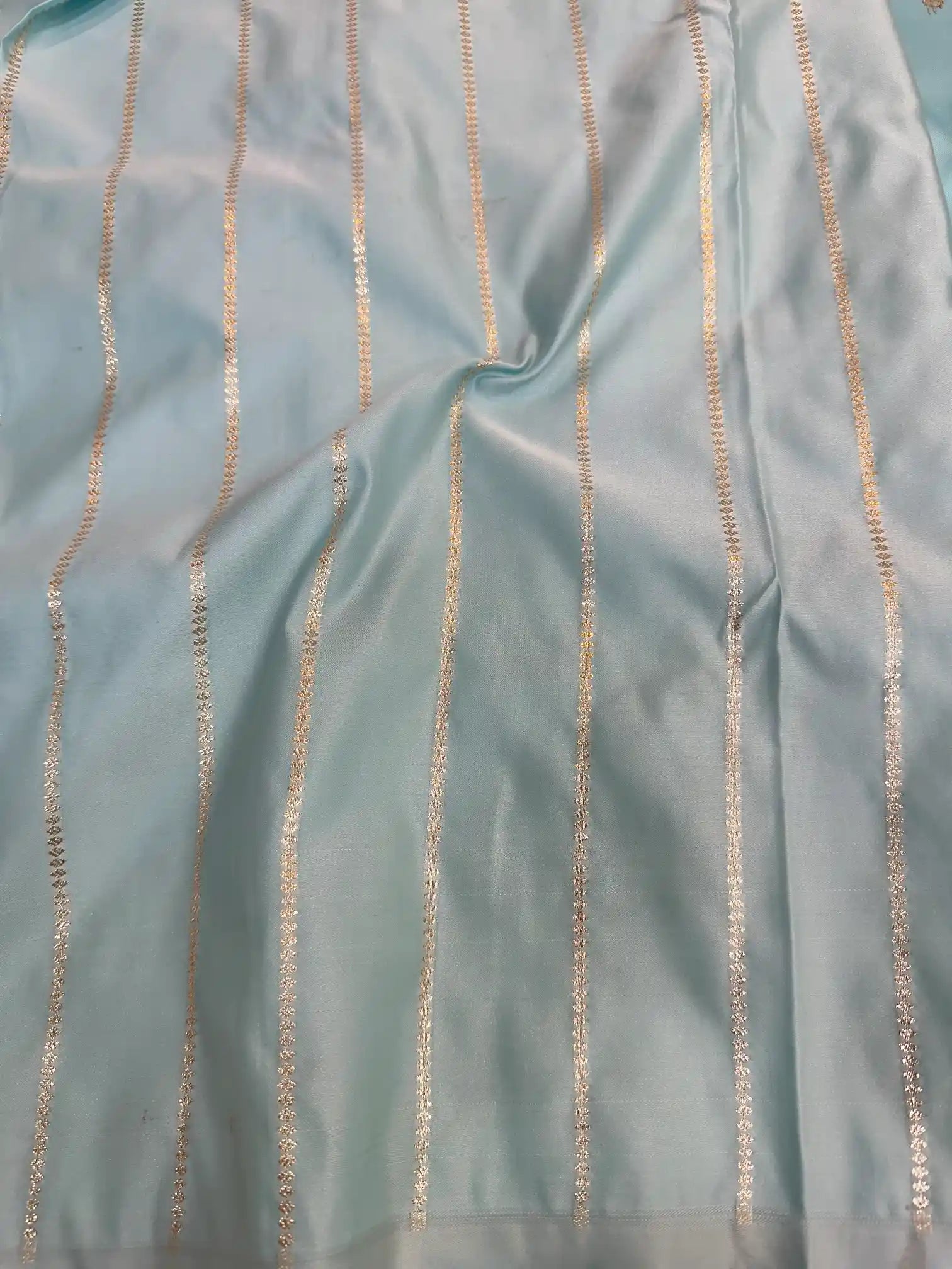 Pastel Blue Premium Mashru Katan Silk Banarasi Saree