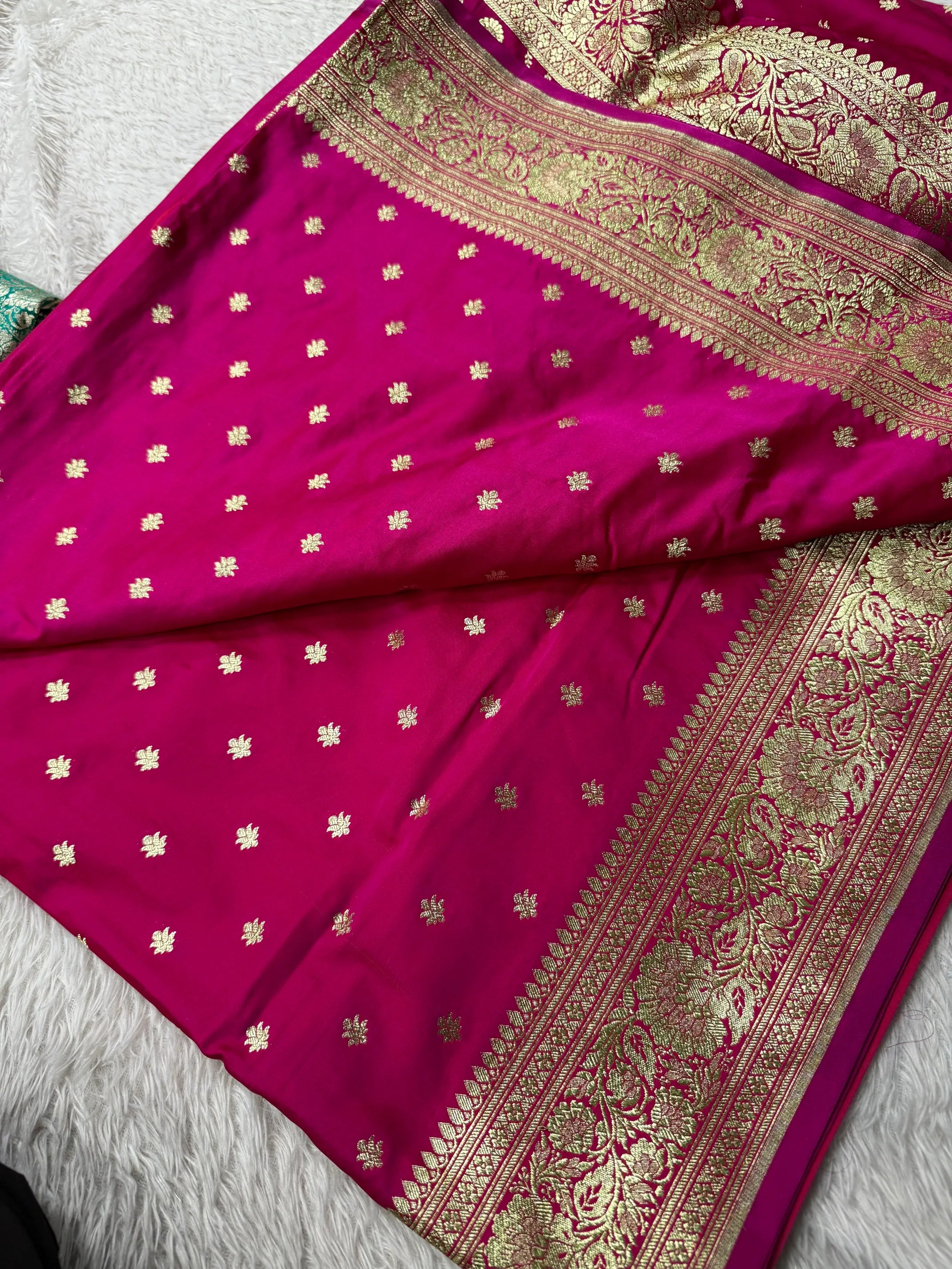 Premium Satin Silk Bridal Banarasi Saree