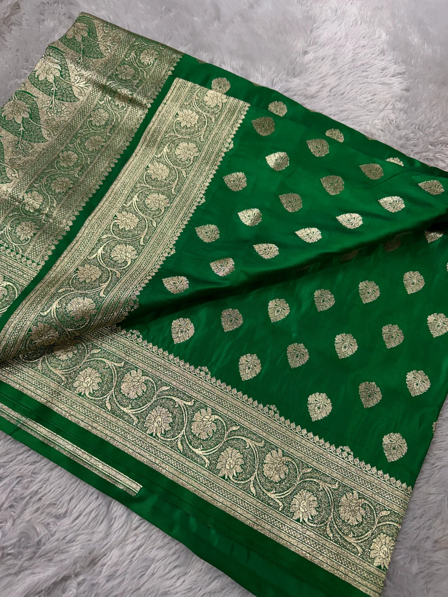 Premium Satin Silk Bridal Banarasi Saree