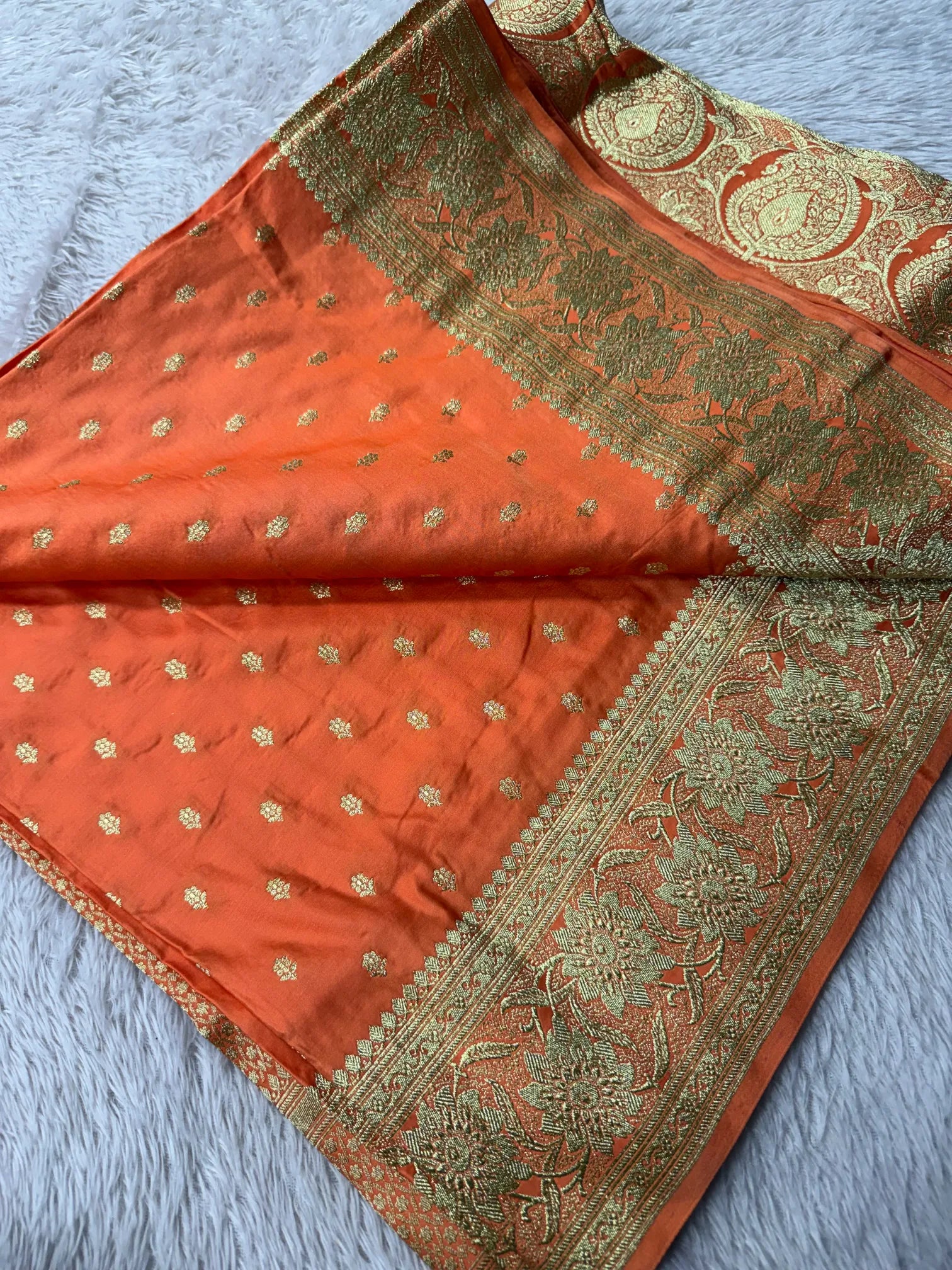 Premium Satin Silk Bridal Banarasi Saree