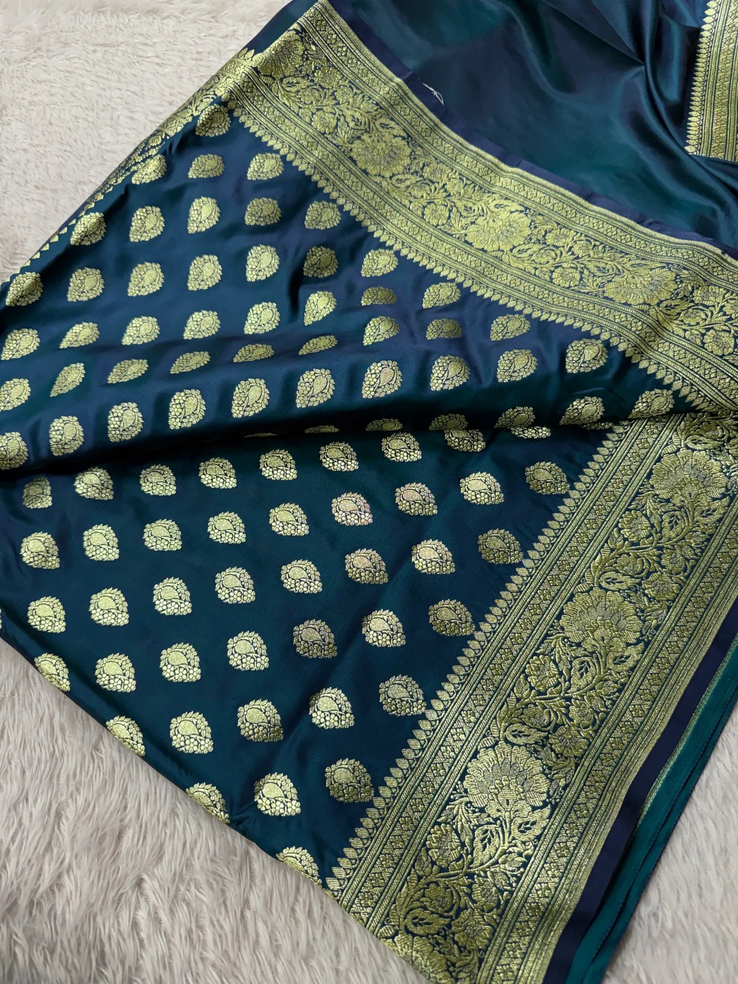 Premium Satin Silk Bridal Banarasi Saree