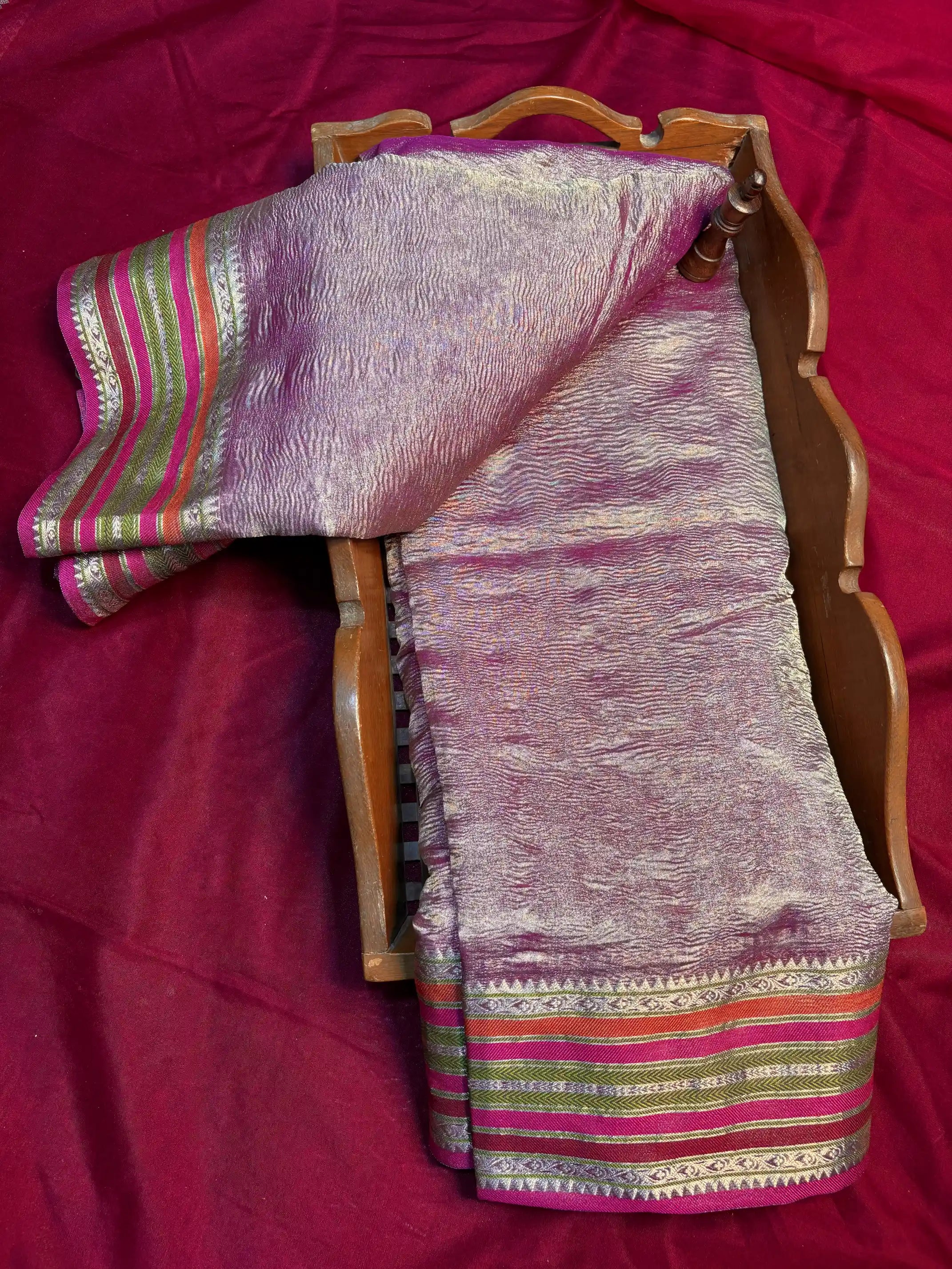 Premium Traditional Crush Tissue Silk Banarasi Saree