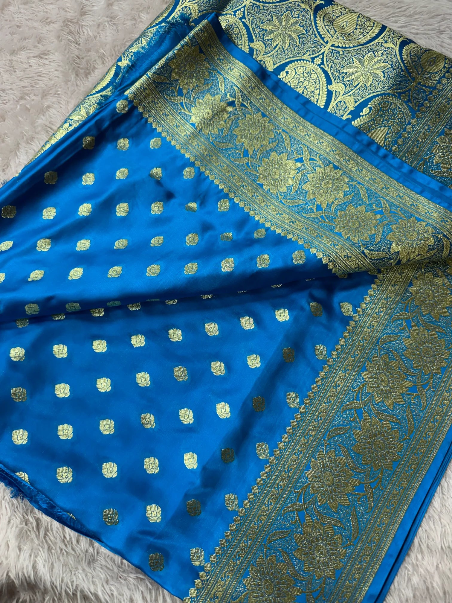Premium Satin Silk Bridal Banarasi Saree