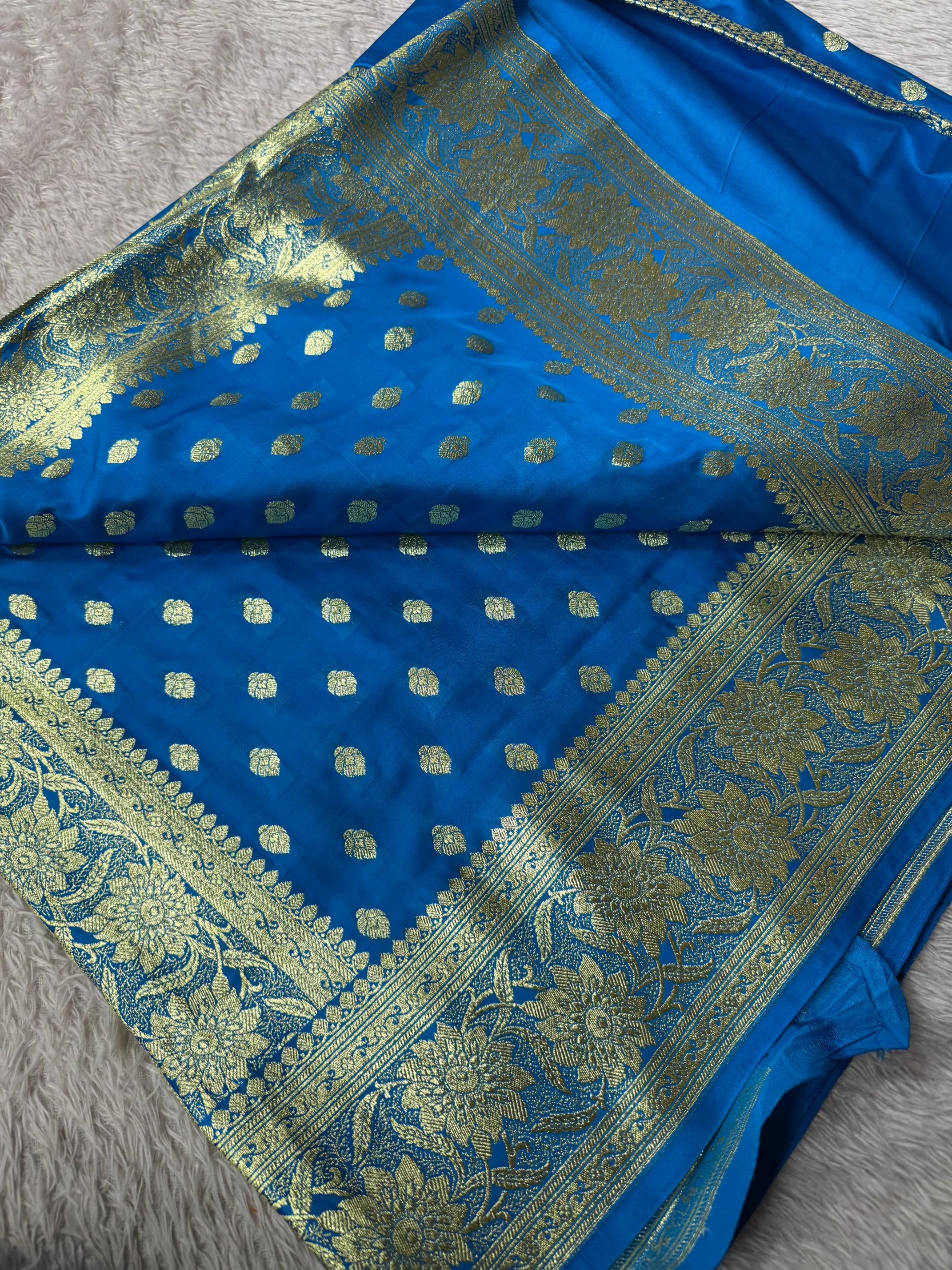 Premium Satin Silk Bridal Banarasi Saree