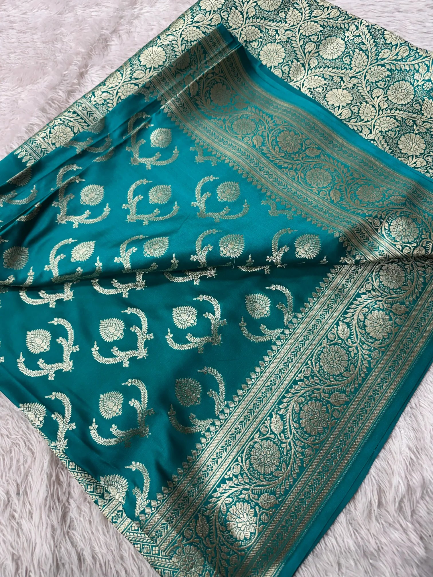 Premium Satin Silk Bridal Banarasi Saree