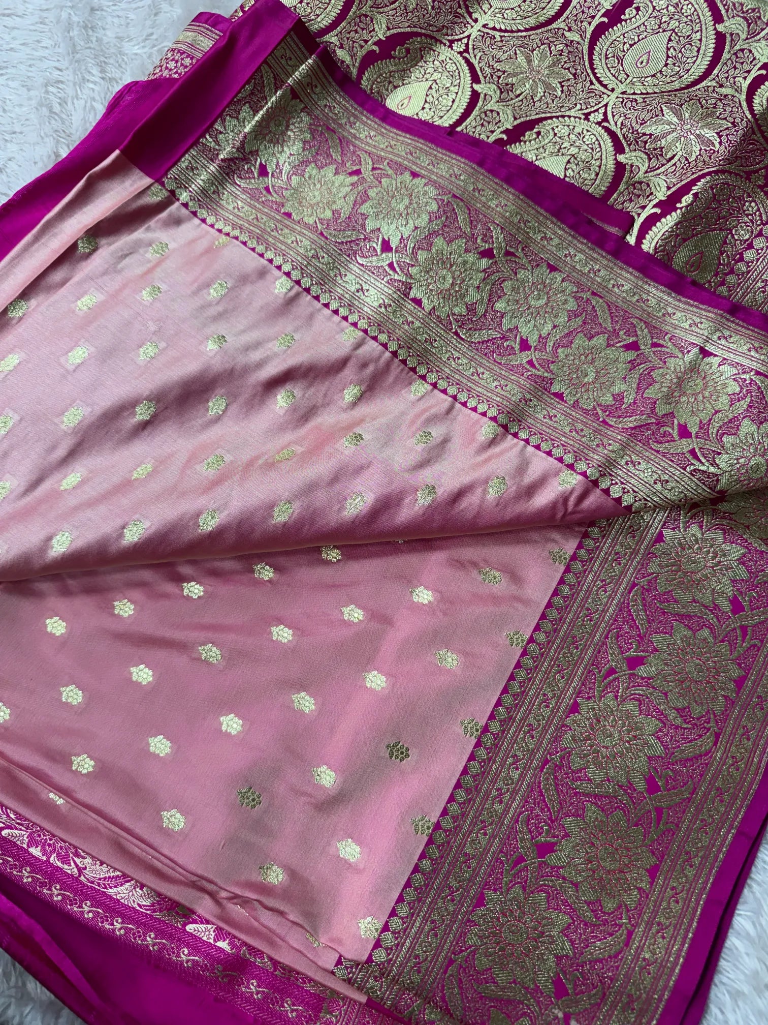 Premium Satin Silk Bridal Banarasi Saree