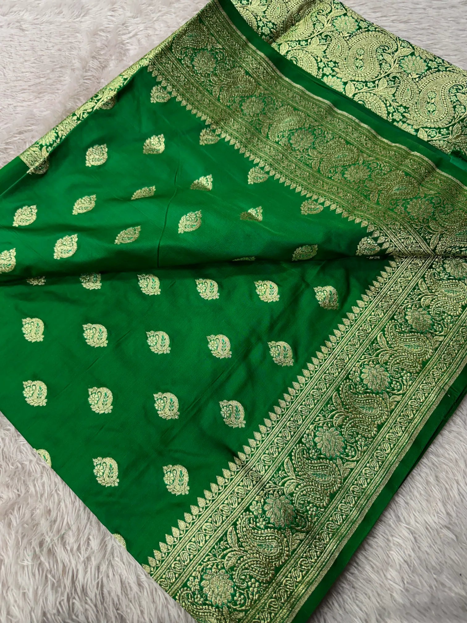 Premium Satin Silk Bridal Banarasi Saree