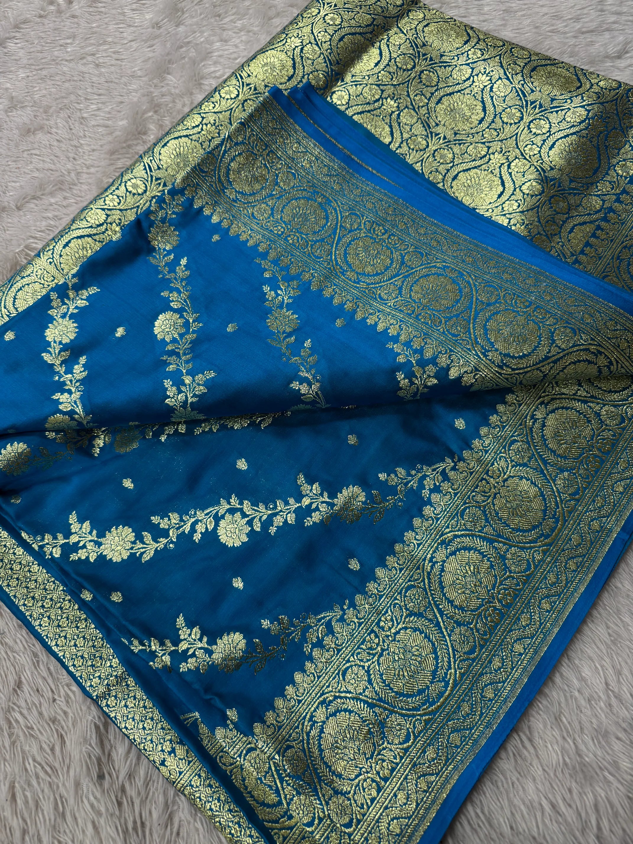 Premium Satin Silk Bridal Banarasi Saree