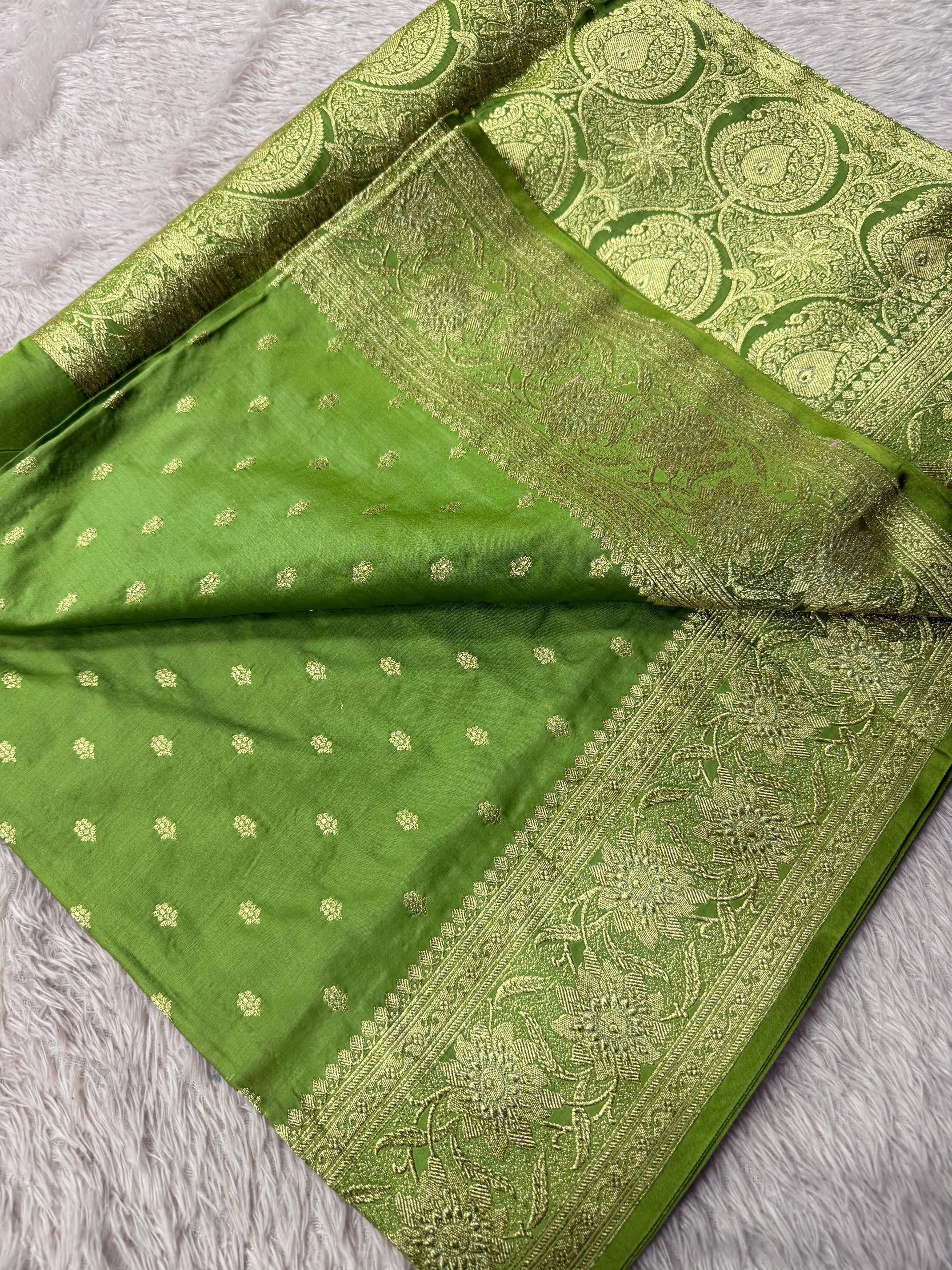 Premium Satin Silk Bridal Banarasi Saree